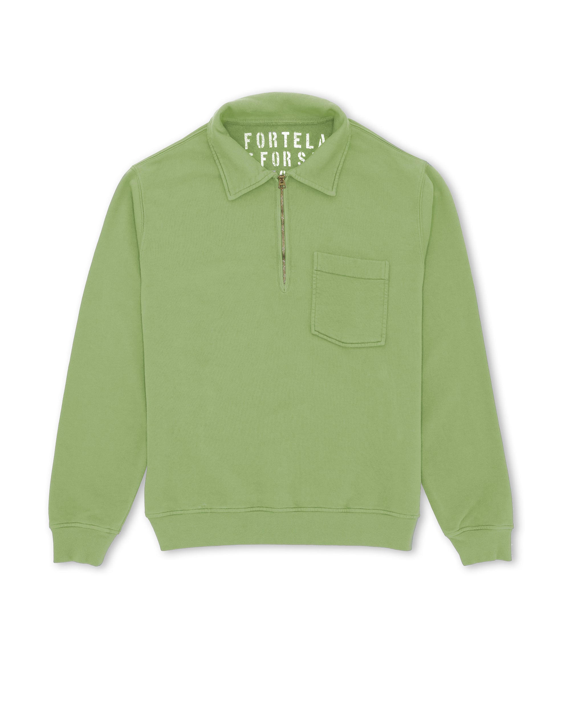 Yale Felpa In Jersey Garzato Con Colletto E Zip