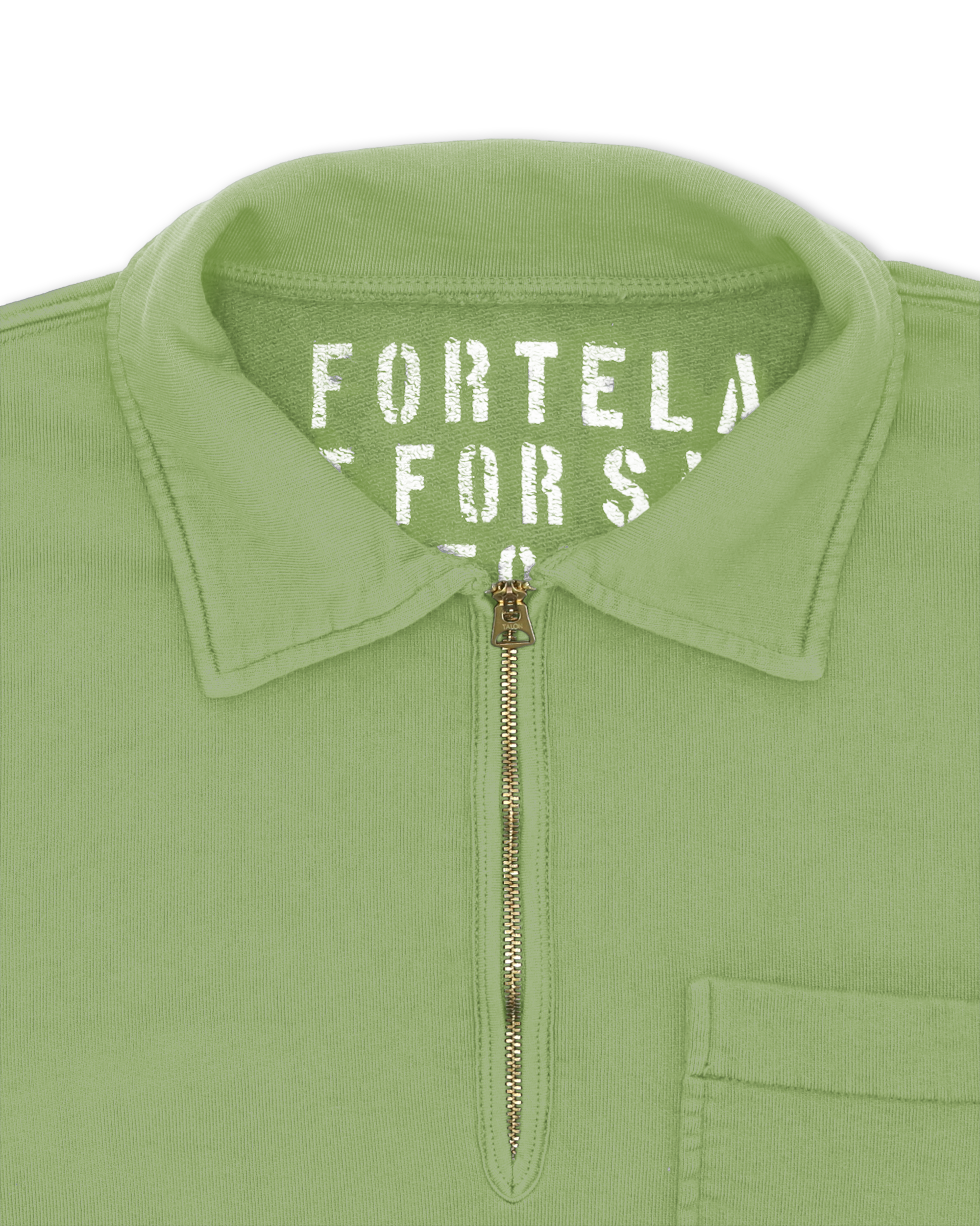 Yale Felpa In Jersey Garzato Con Colletto E Zip