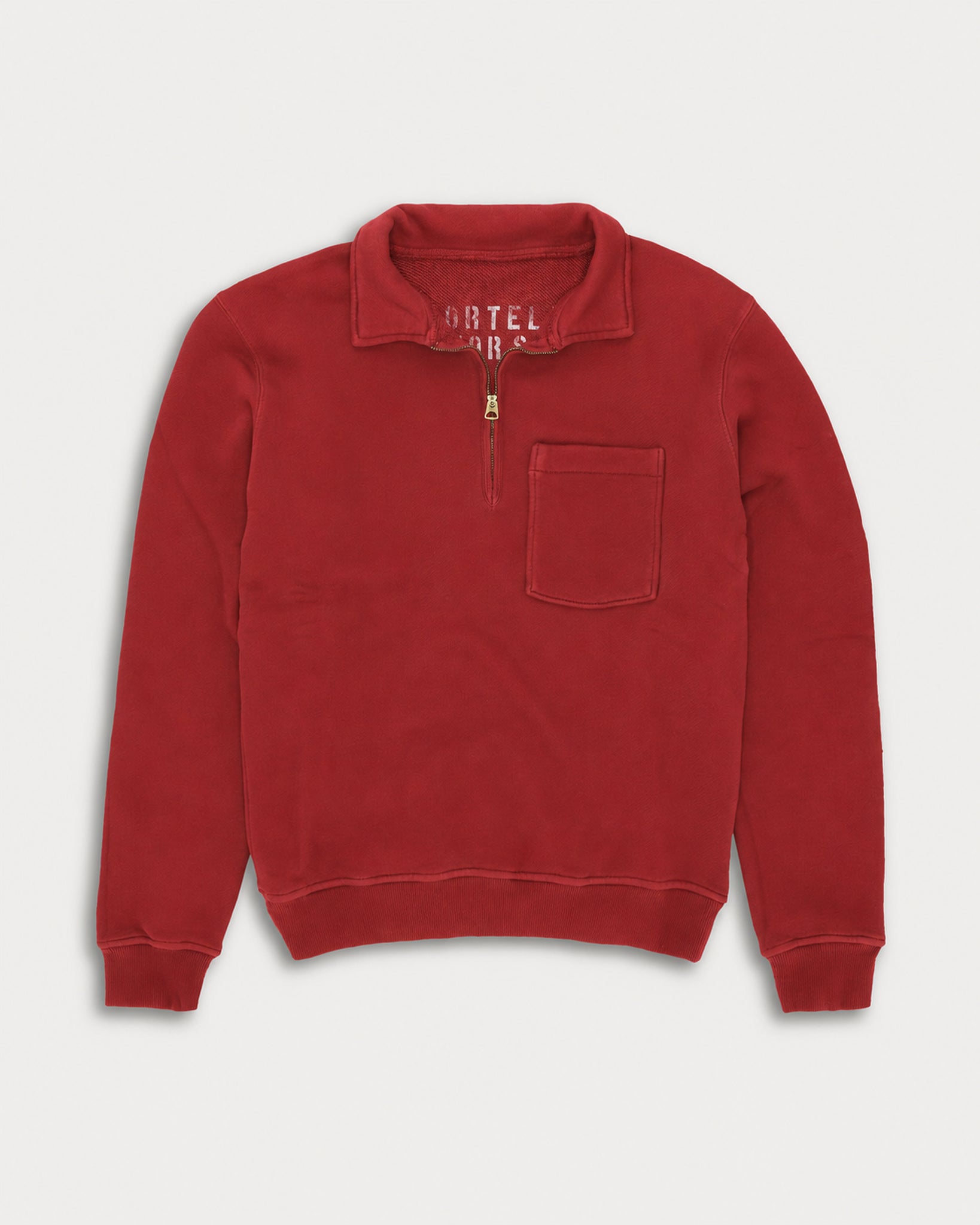 Yale Felpa In Jersey Garzato Con Colletto E Zip