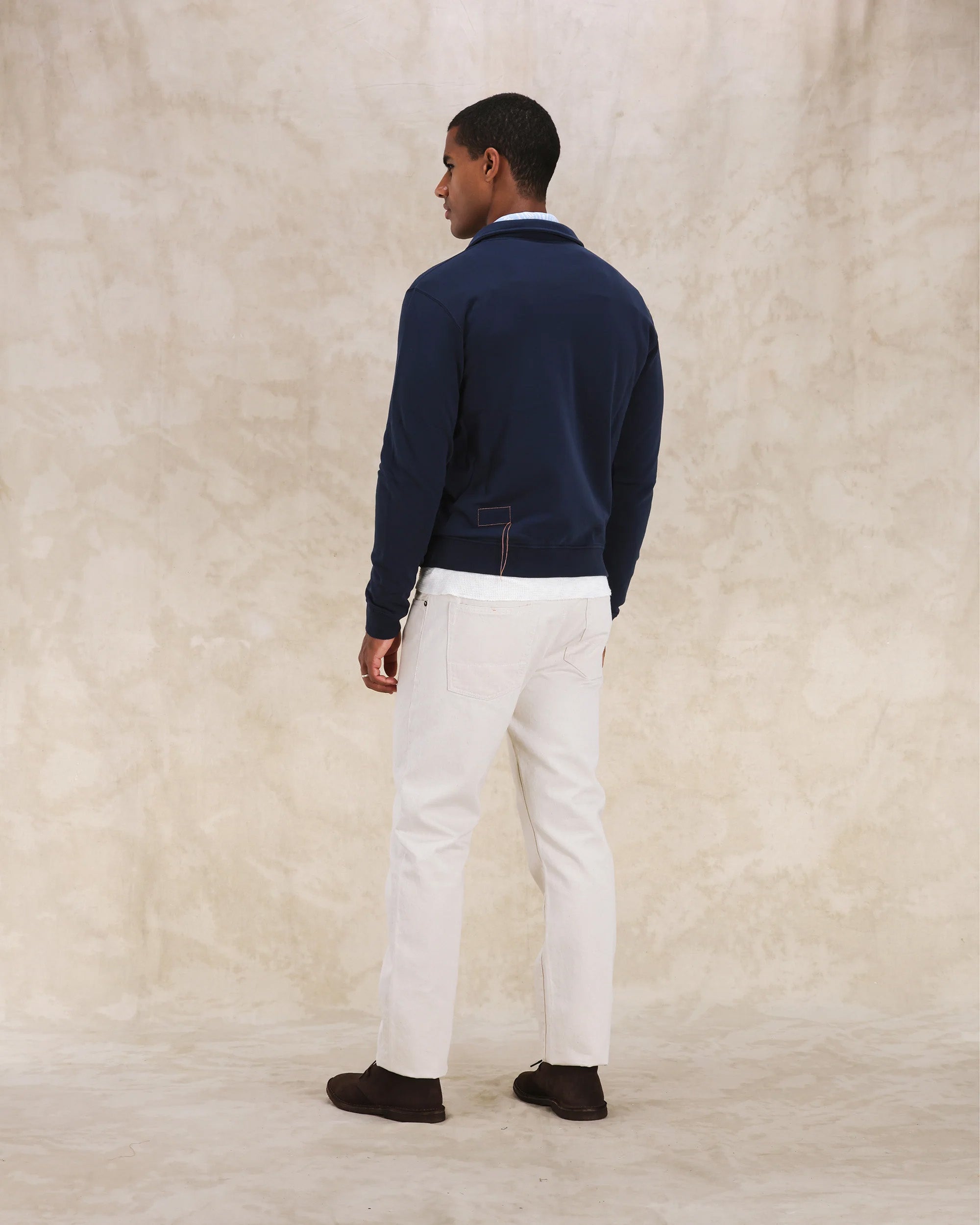 Yale Felpa In Jersey Felpato Con Colletto E Zip