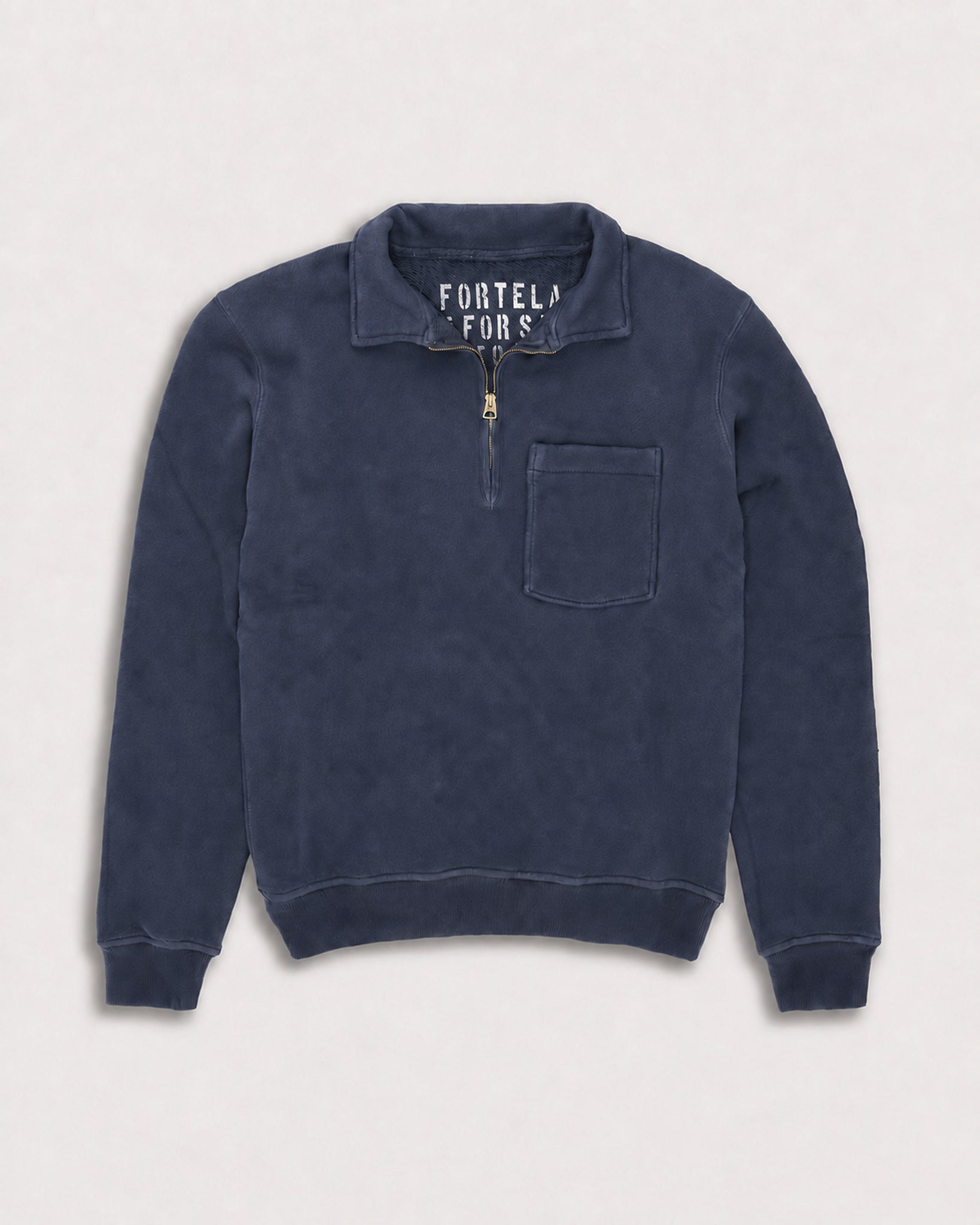 Yale Felpa In Jersey Felpato Con Colletto E Zip