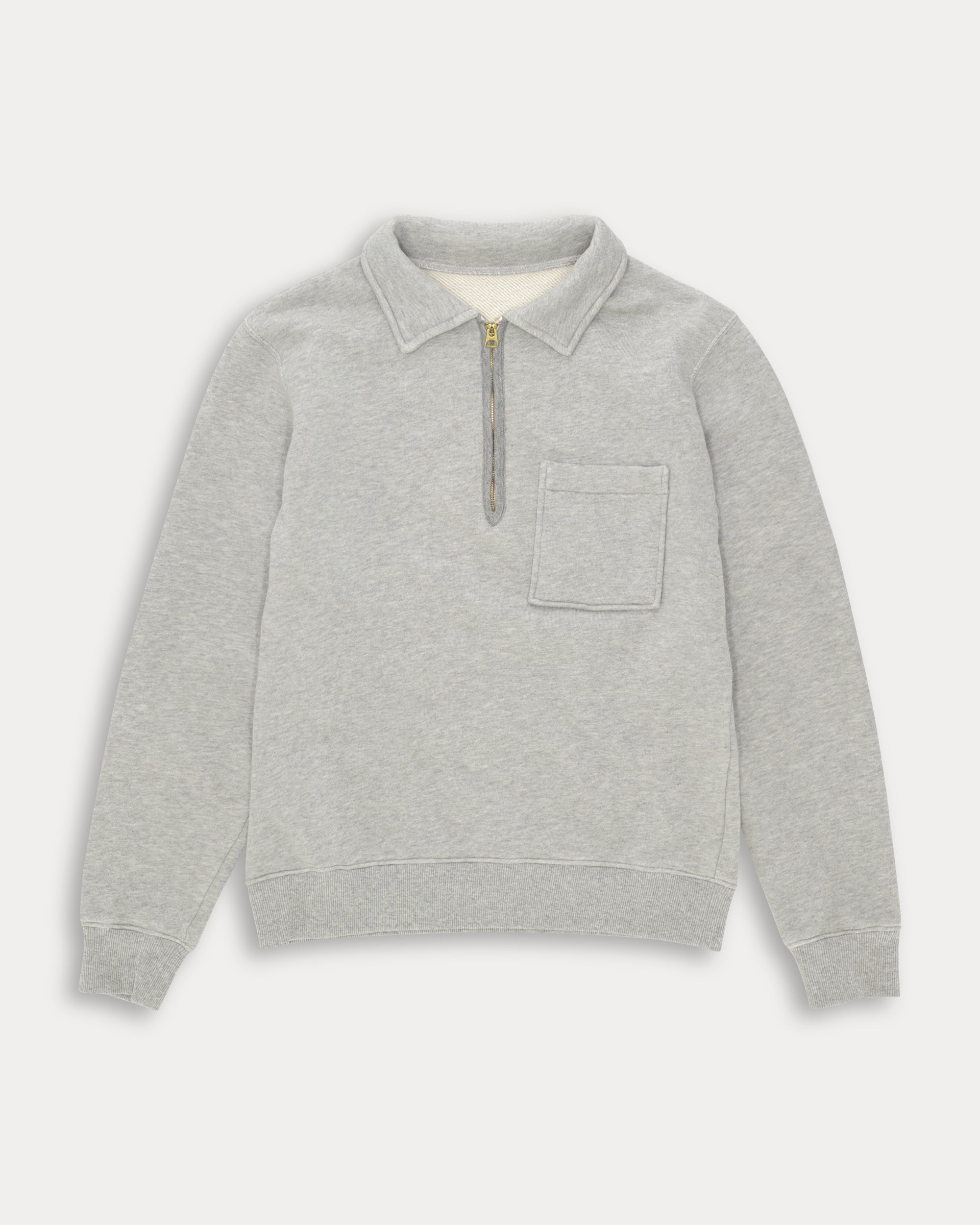 Yale Fleece Cotton Sweatshirt With Collar and Zipper