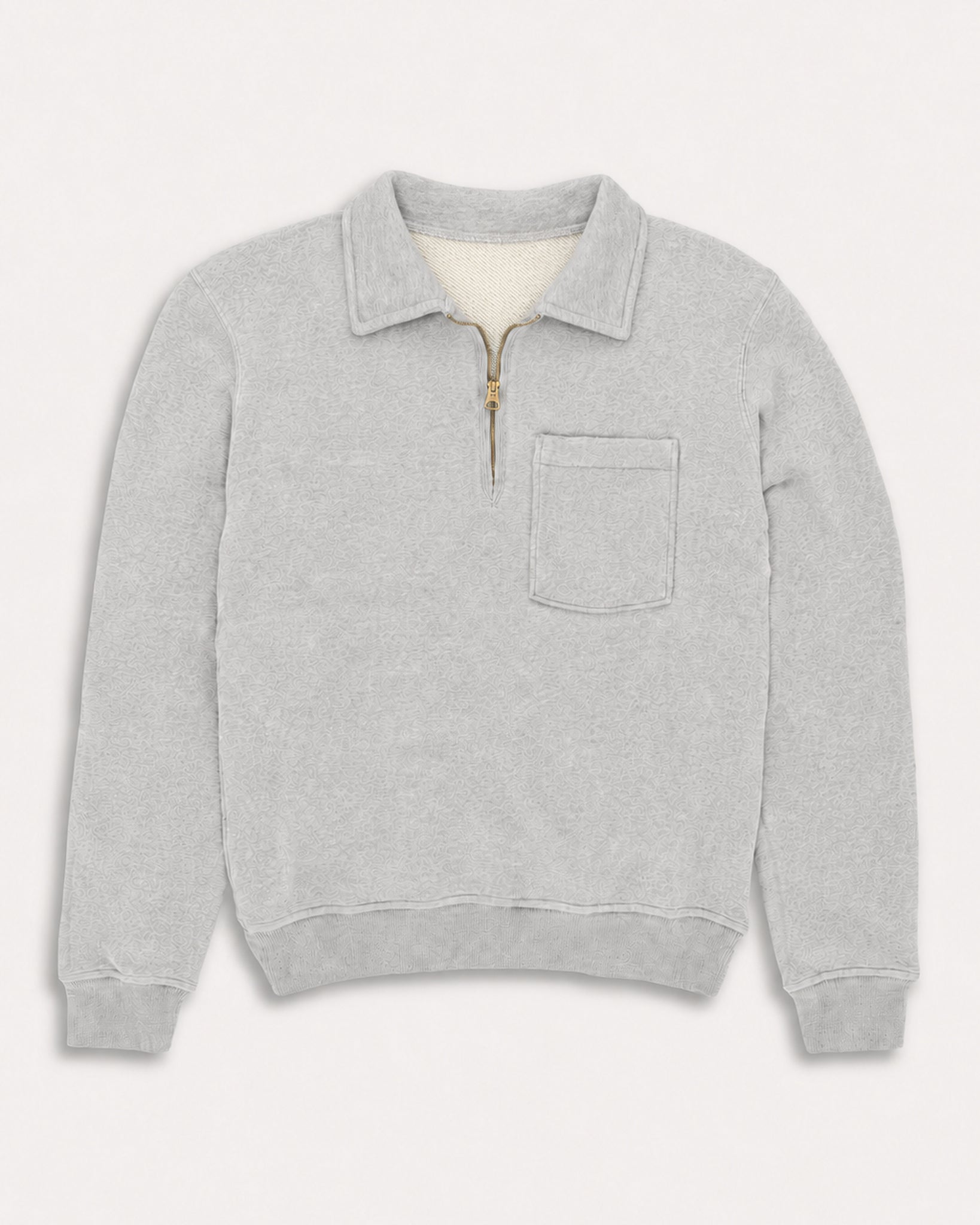 Yale Felpa In Jersey Felpato Con Colletto E Zip