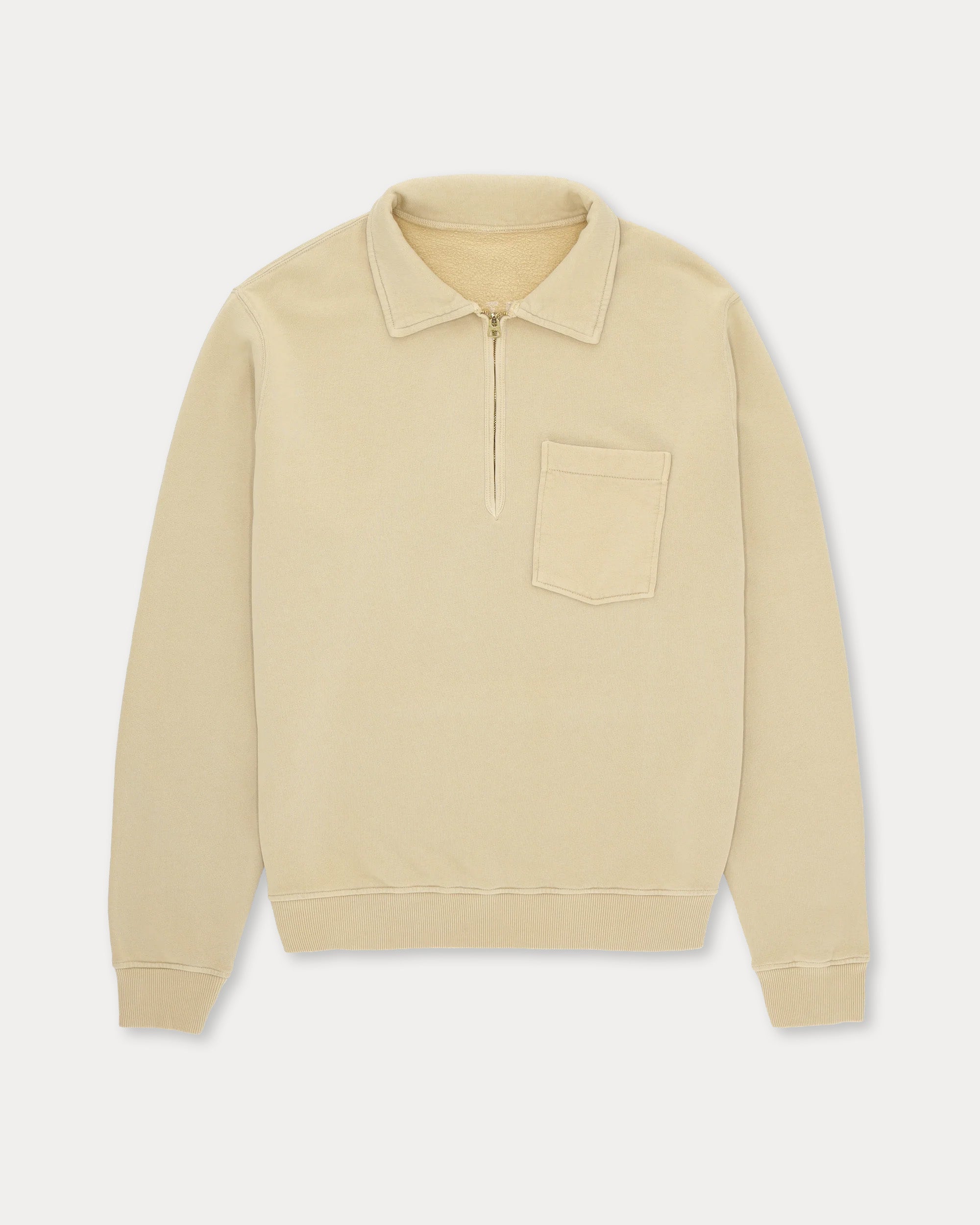 Yale Felpa In Jersey Felpato Con Colletto E Zip