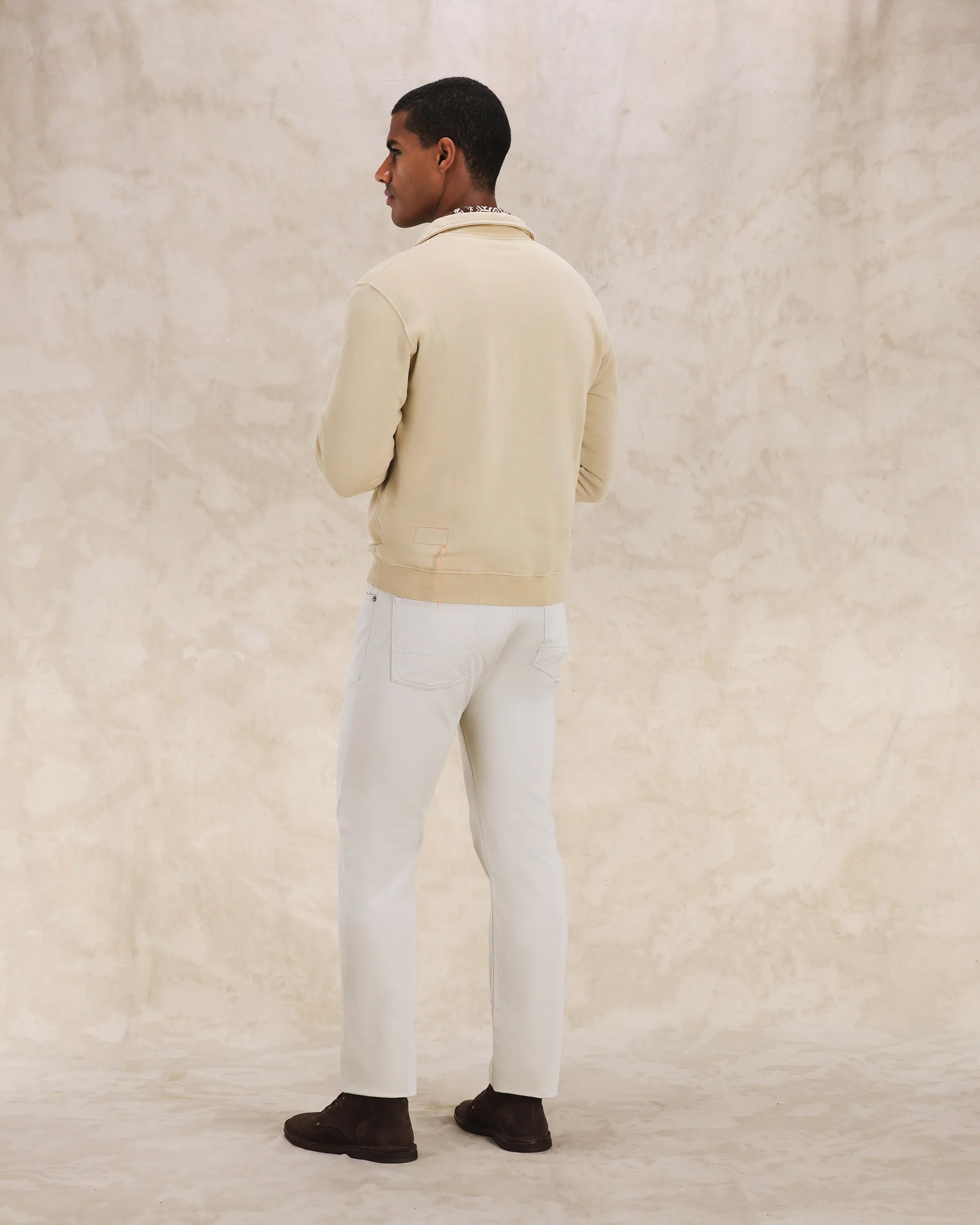 Yale Felpa In Jersey Felpato Con Colletto E Zip