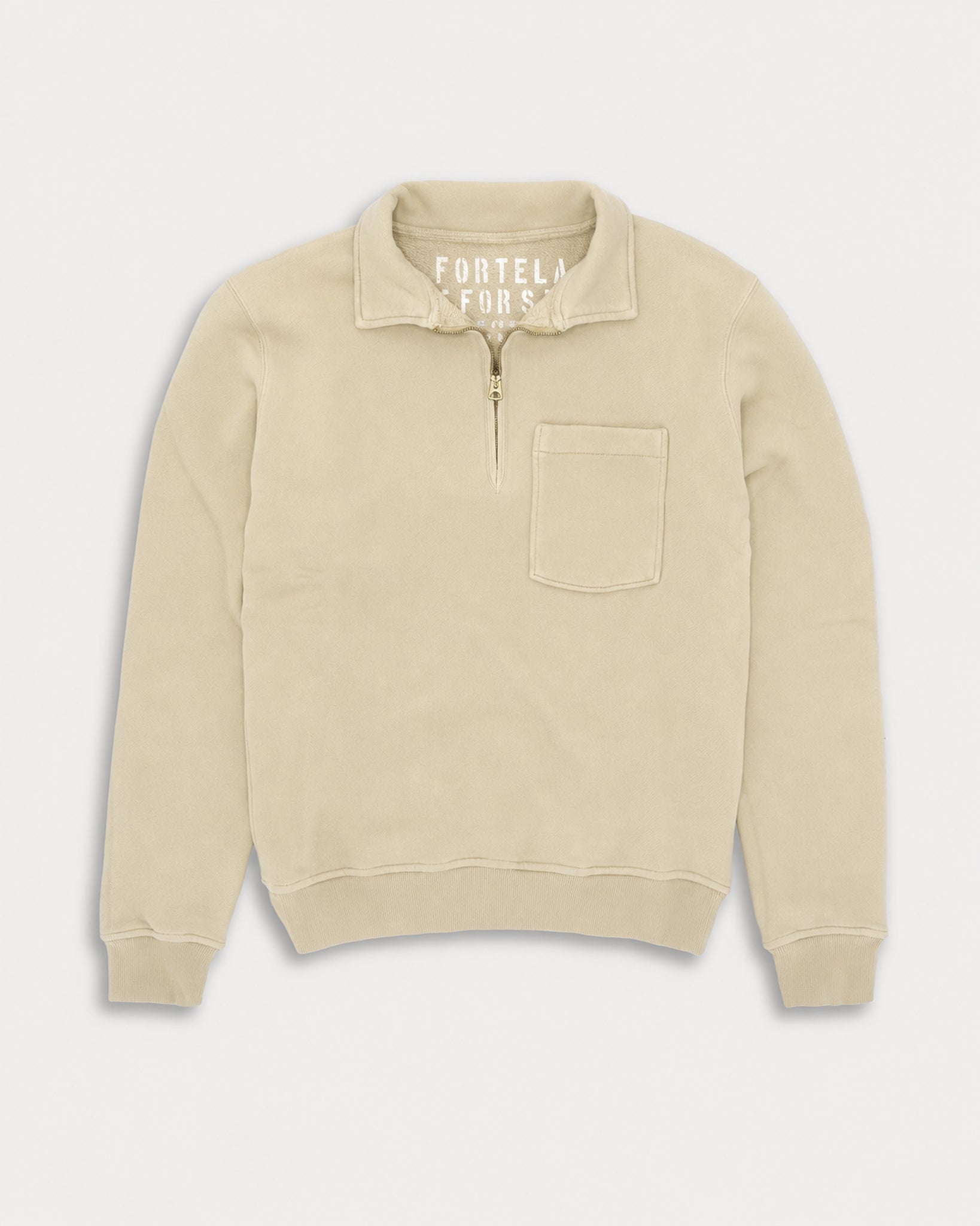 Yale Felpa In Jersey Felpato Con Colletto E Zip