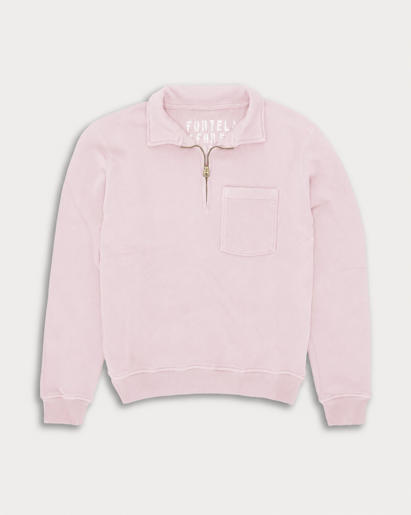 Yale Felpa In Jersey Garzato Con Colletto E Zip