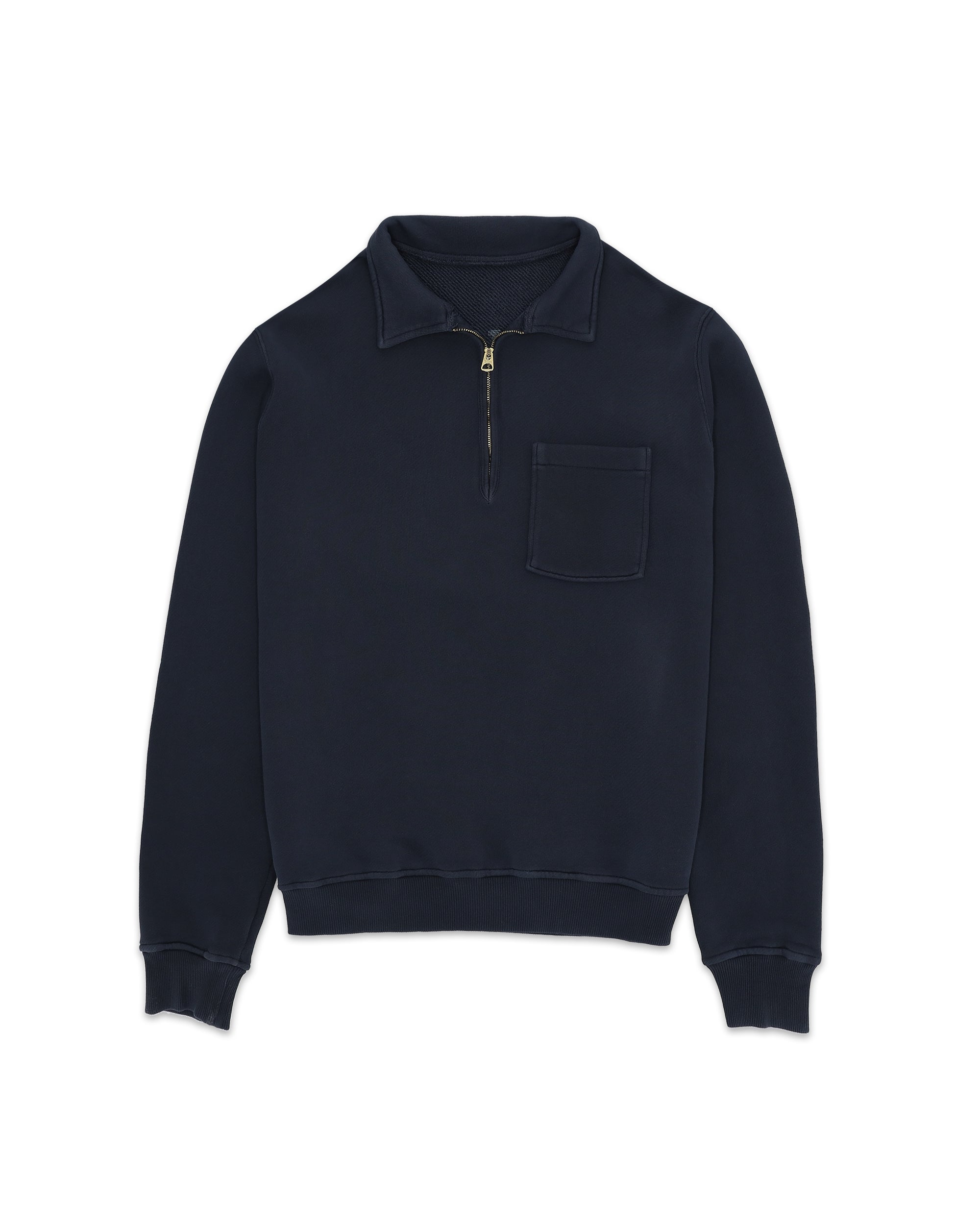 Yale Felpa In Cotone Felpato Con Colletto E Zip