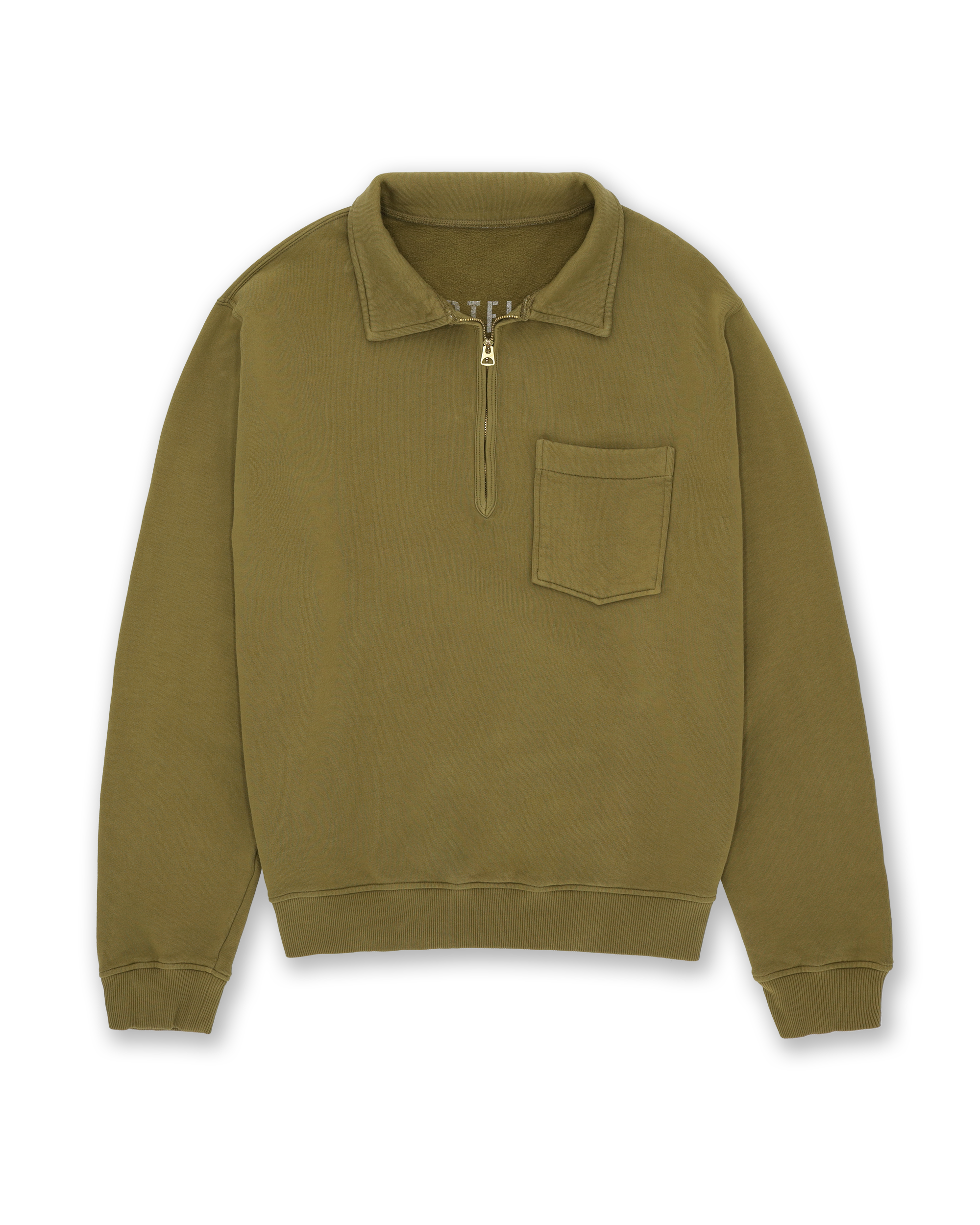 Yale Felpa In Cotone Felpato Con Colletto E Zip