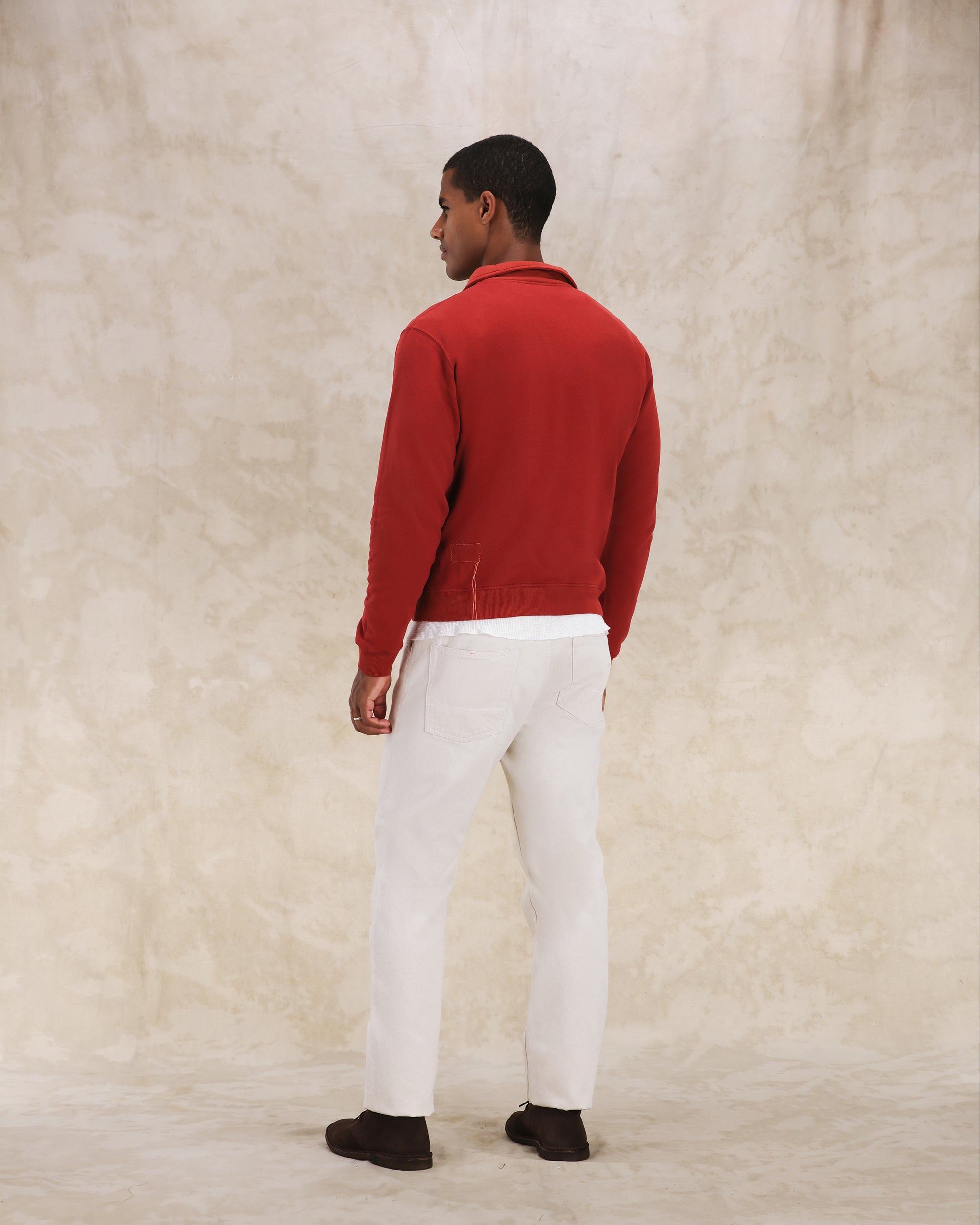 Yale Felpa In Cotone Felpato Con Colletto E Zip