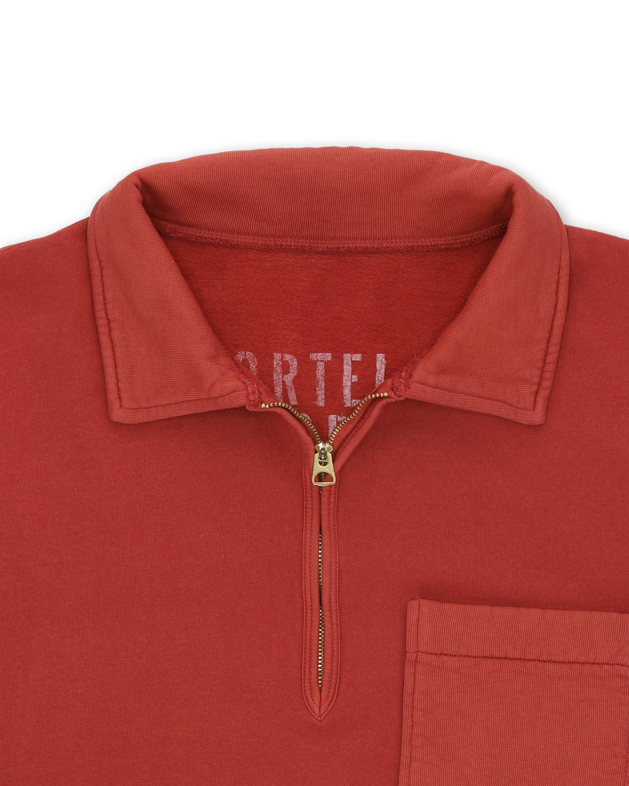 Yale Felpa In Cotone Felpato Con Colletto E Zip