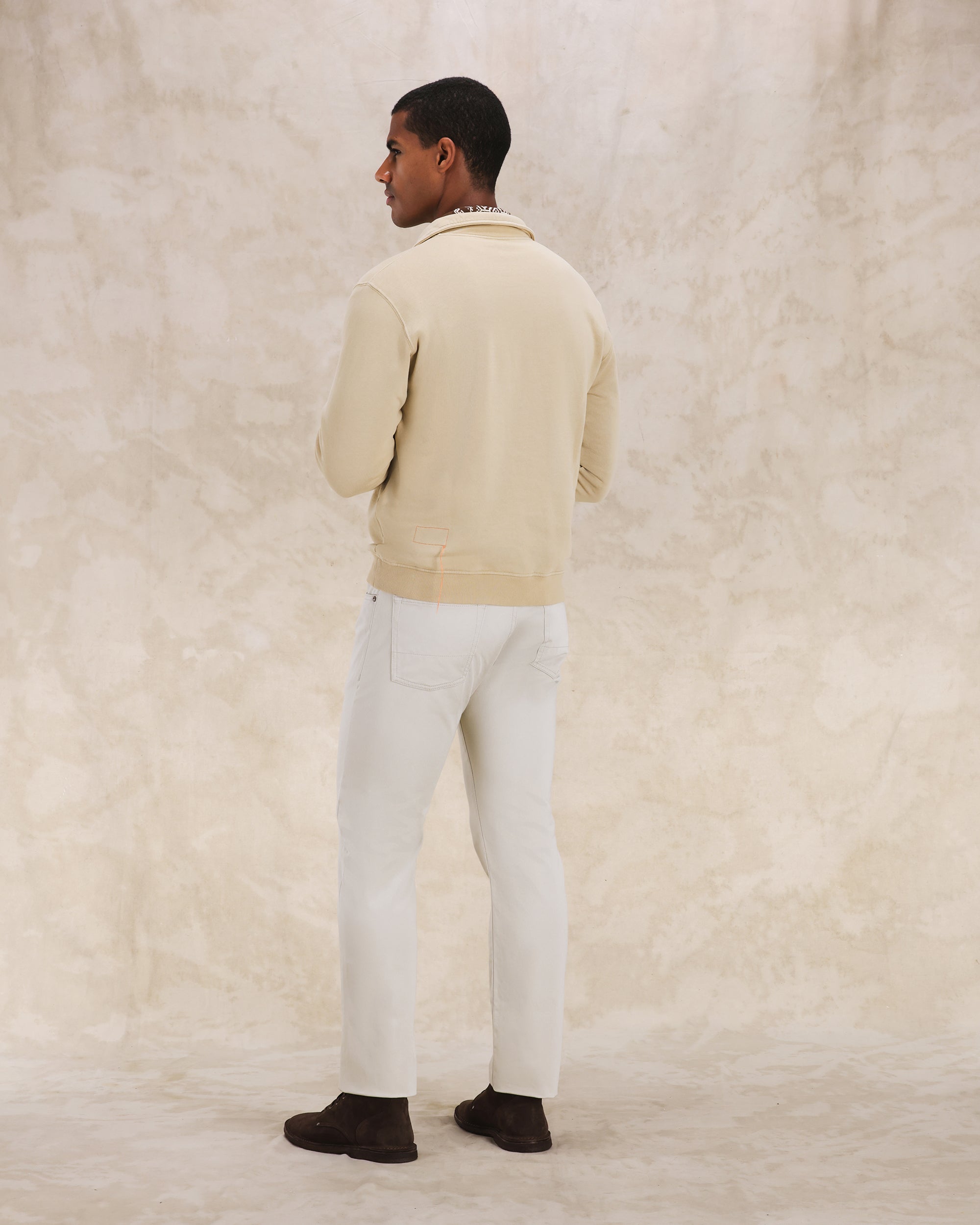 Yale Felpa In Cotone Felpato Con Colletto E Zip