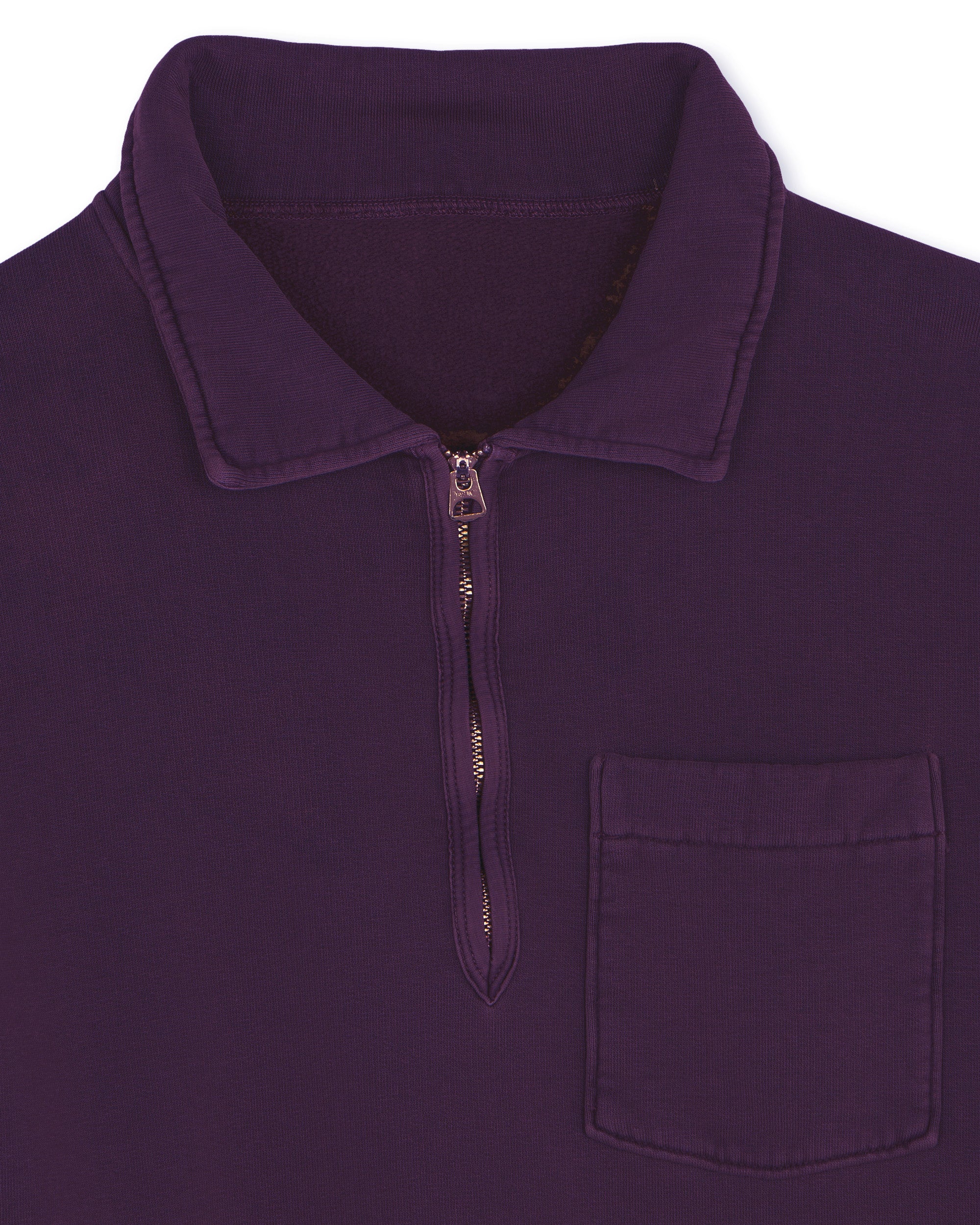 Yale Felpa In Cotone Felpato Con Colletto E Zip