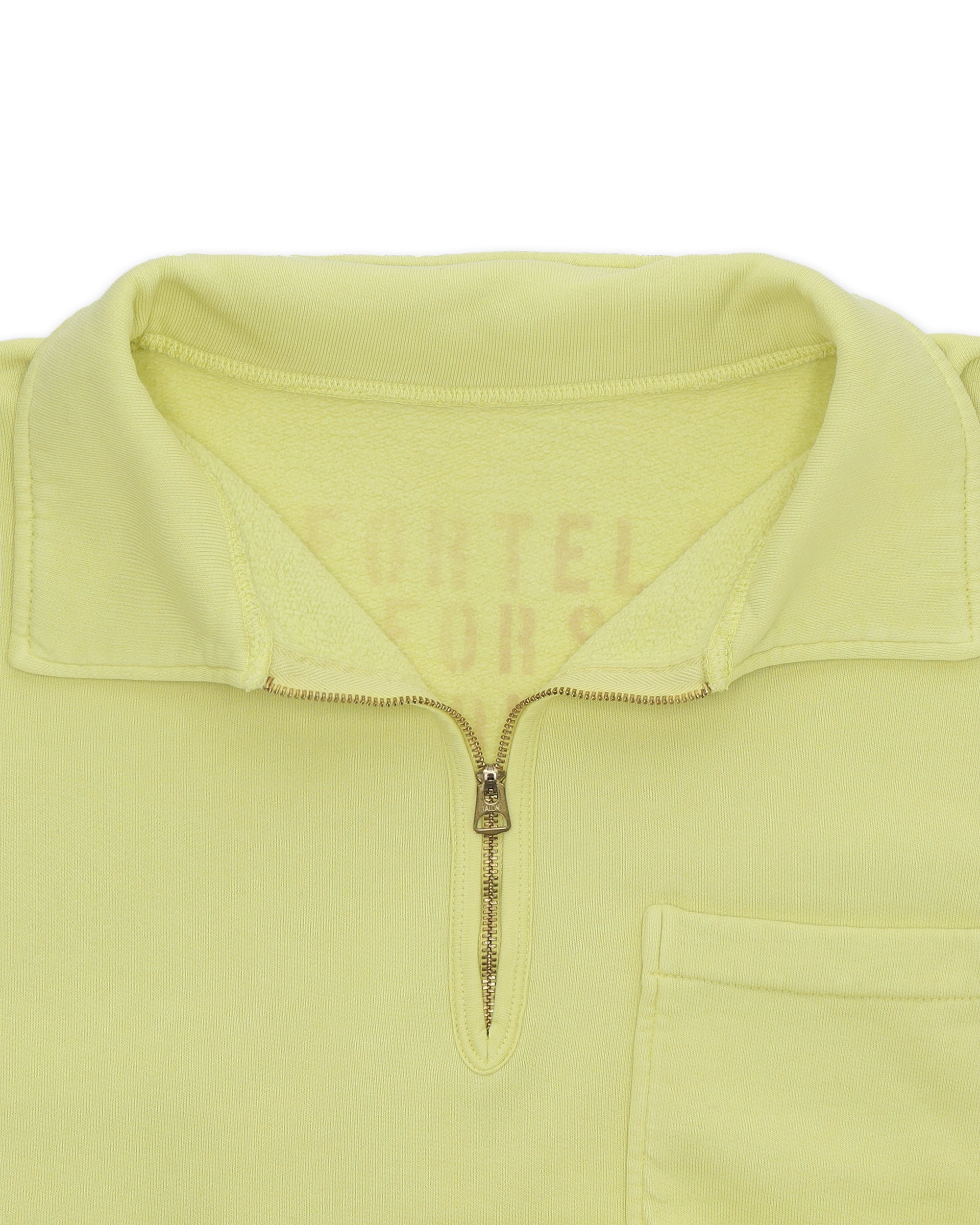 Yale Felpa In Cotone Felpato Con Colletto E Zip