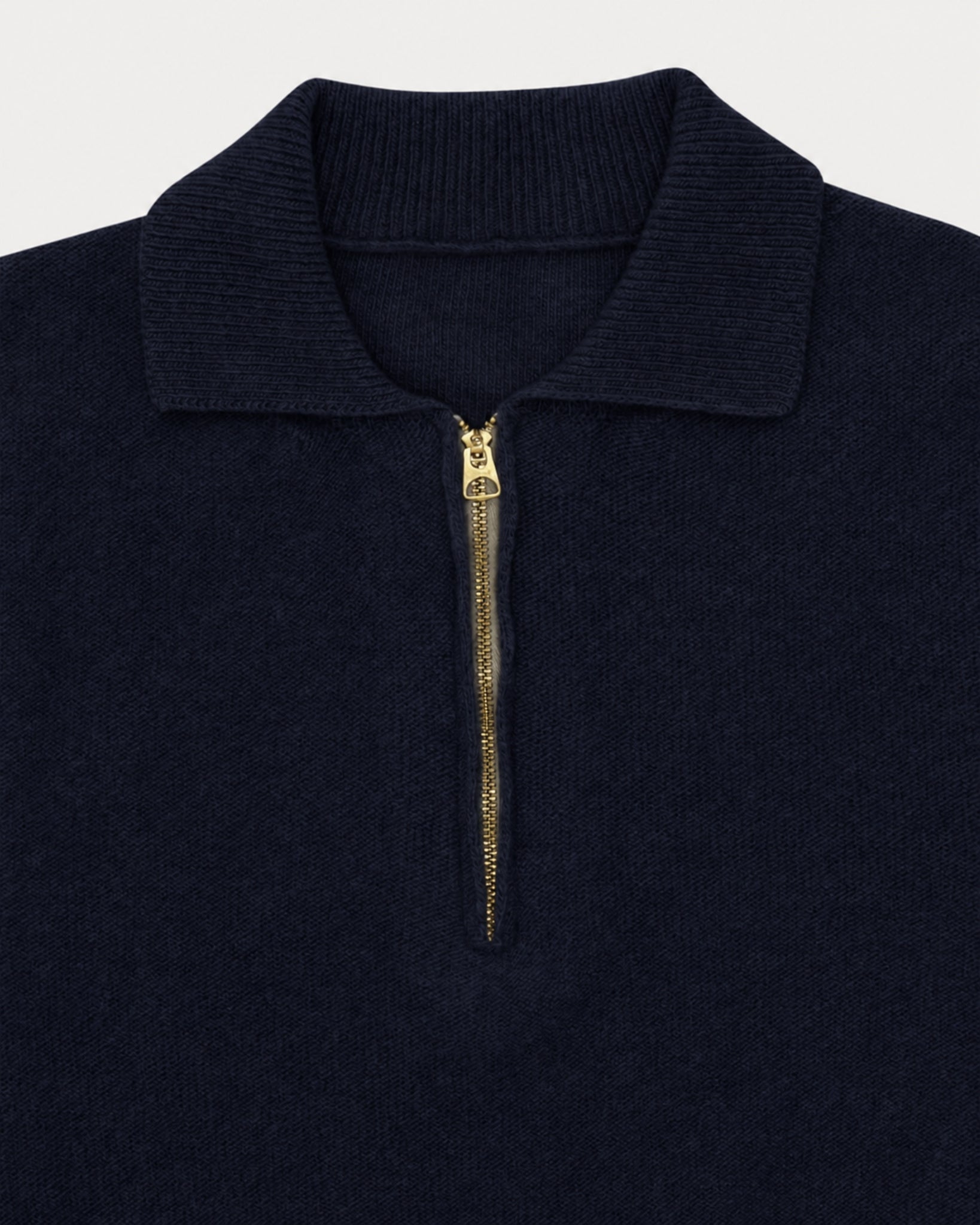 Yale Wool Sweater With Collar and Zipper