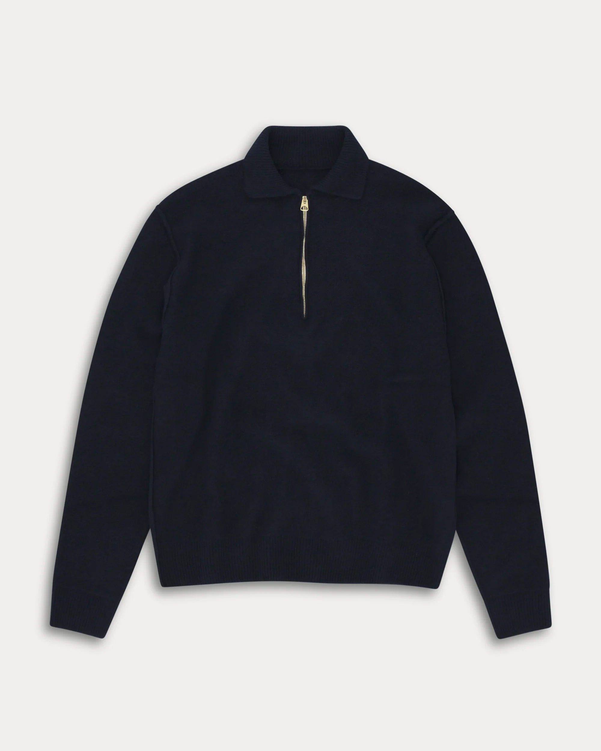 Yale Wool Sweater With Collar and Zipper