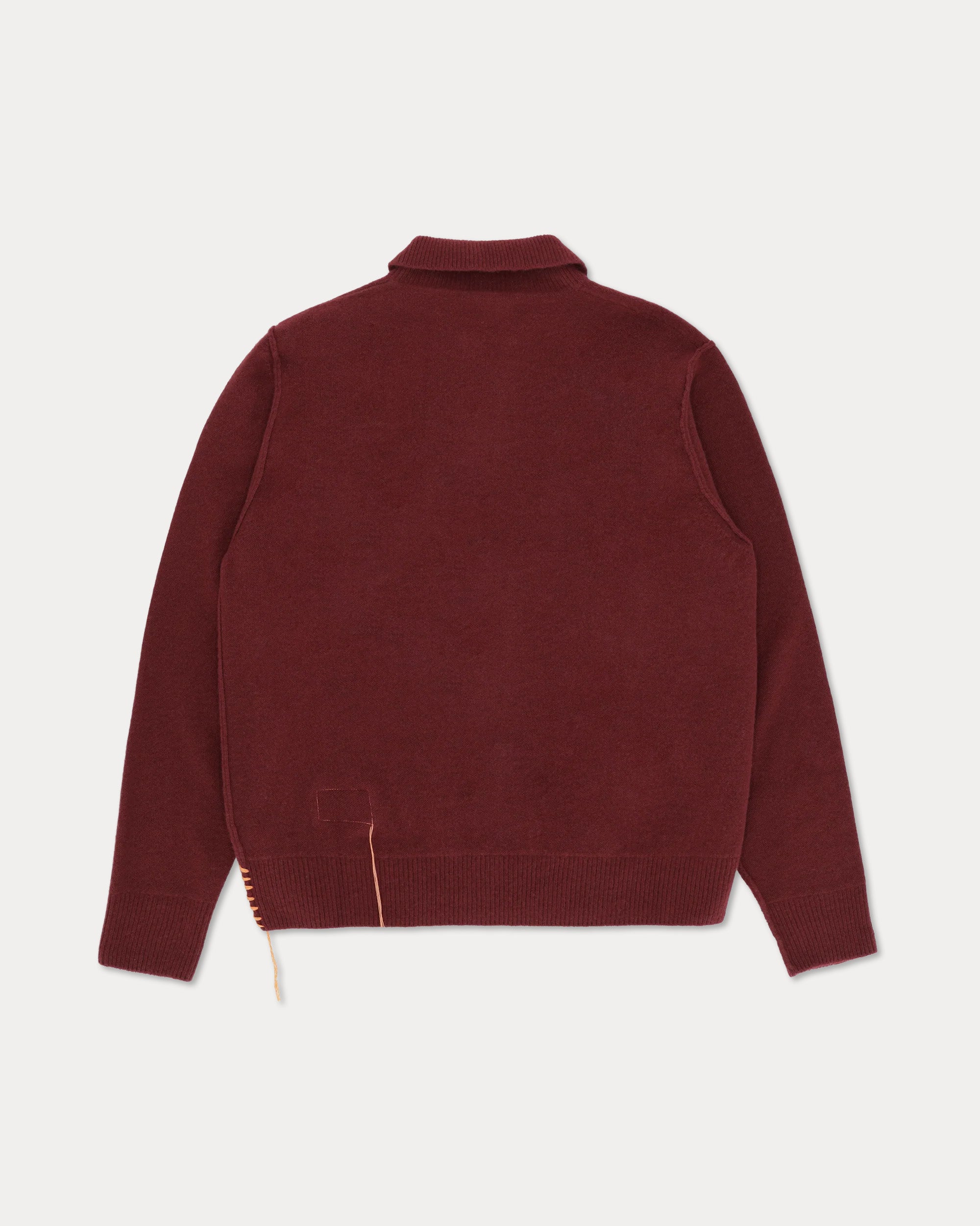Yale Wool Sweater With Collar and Zipper