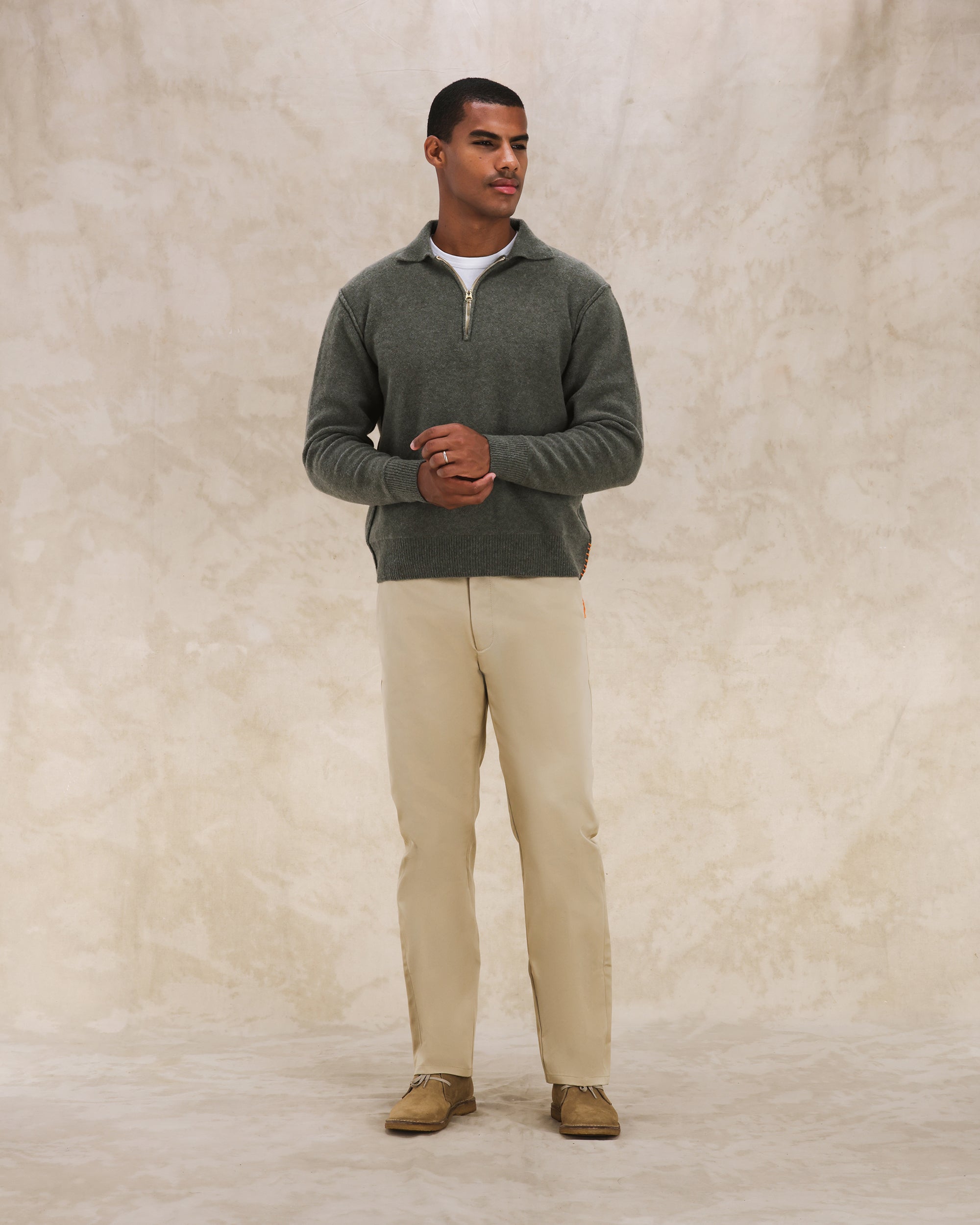 Yale Maglia In Lana Con Colletto E Zip