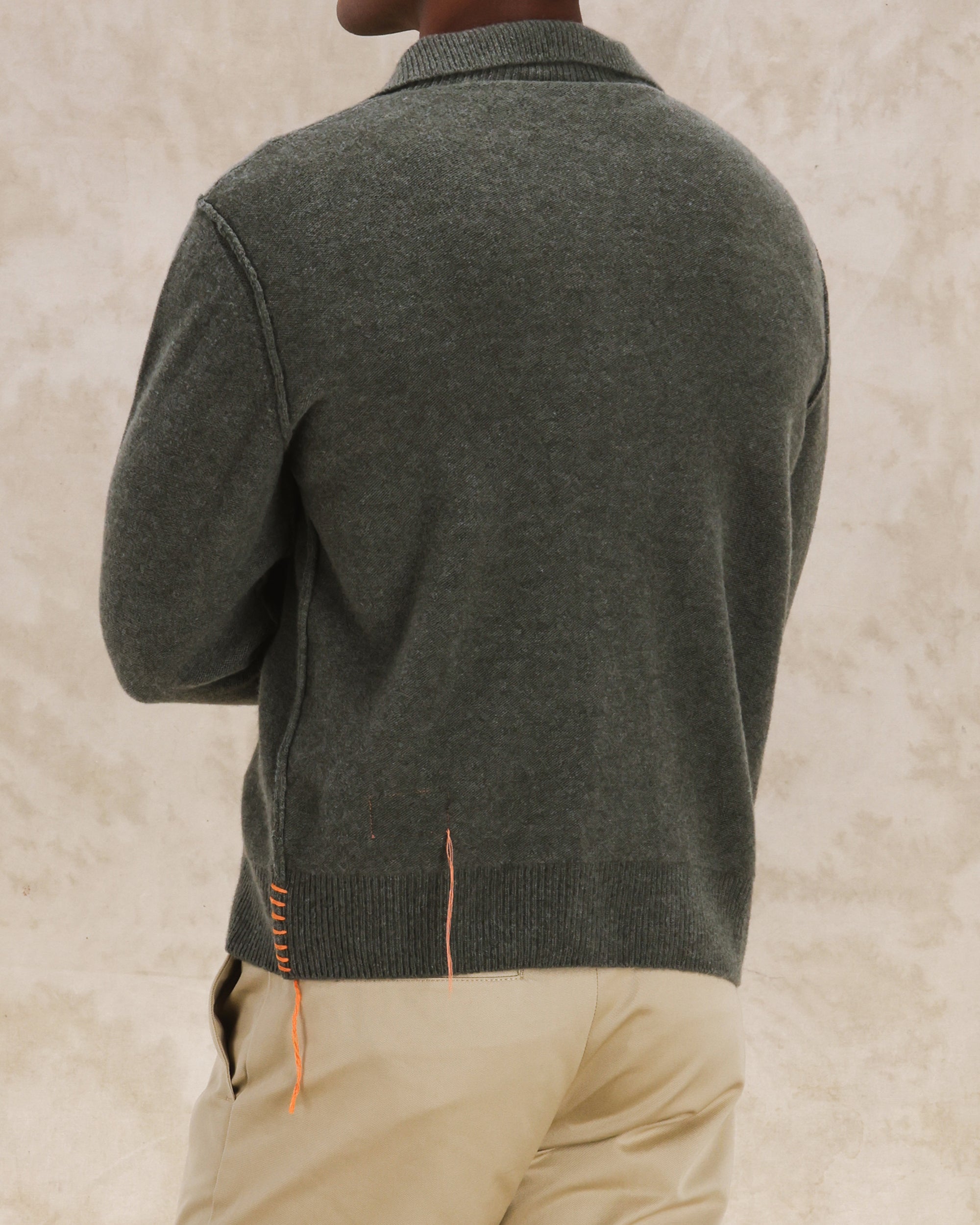 Yale Maglia In Lana Con Colletto E Zip