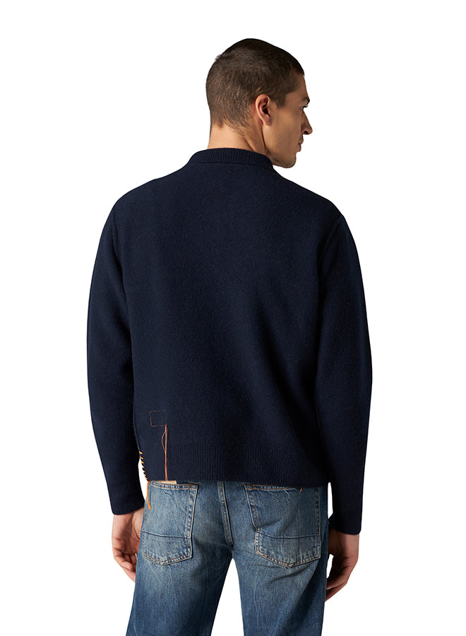 Yale Maglia In Lana Con Colletto E Zip