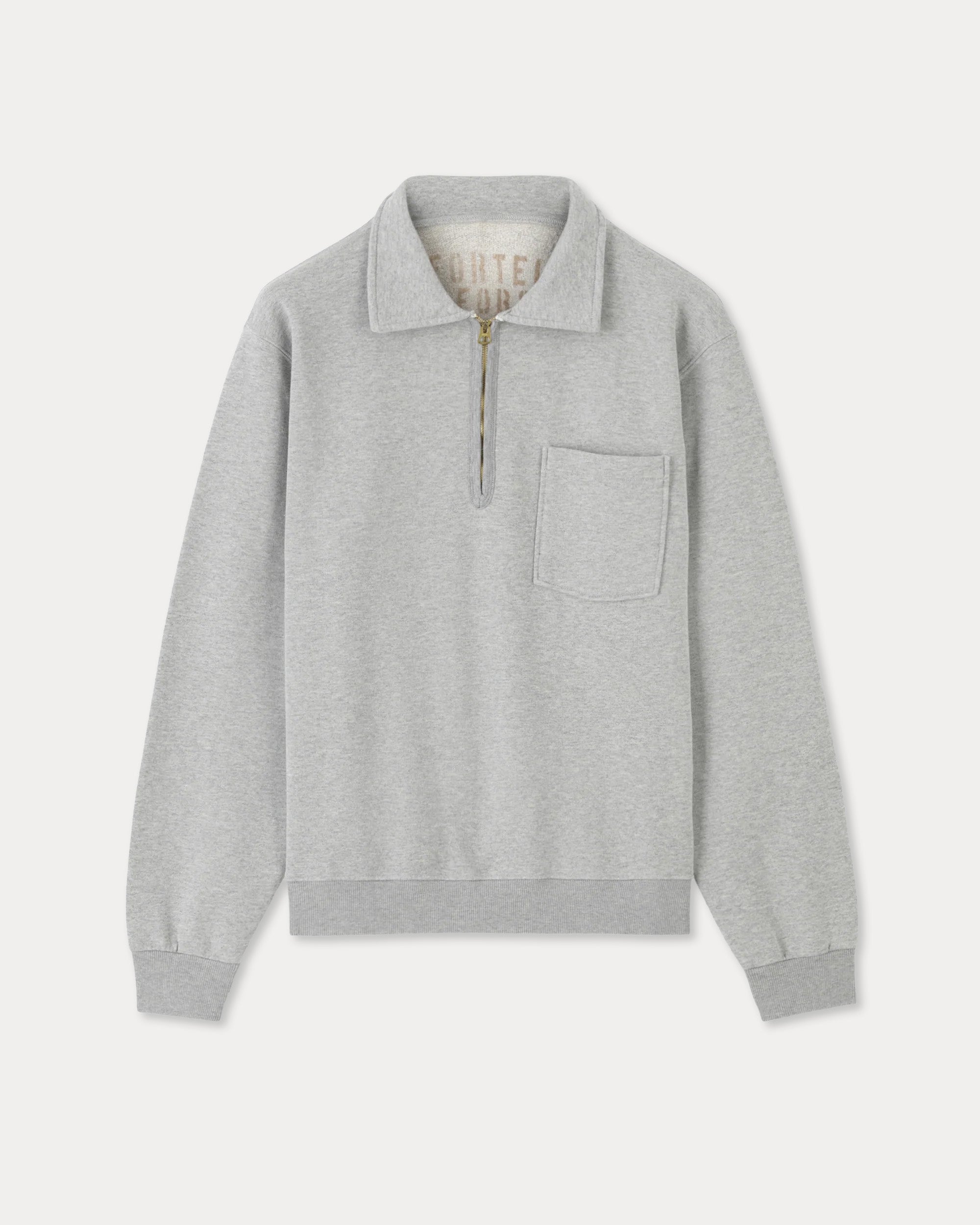 Yalep Brushed Jersey Sweatshirt With Zipper
