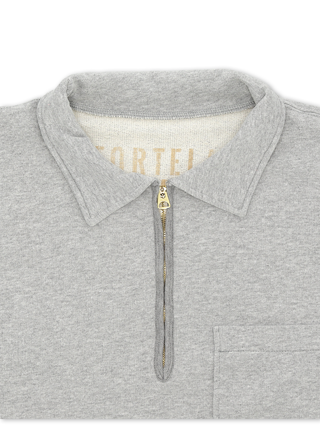 Yale Felpa In Jersey Garzato Con Colletto E Zip