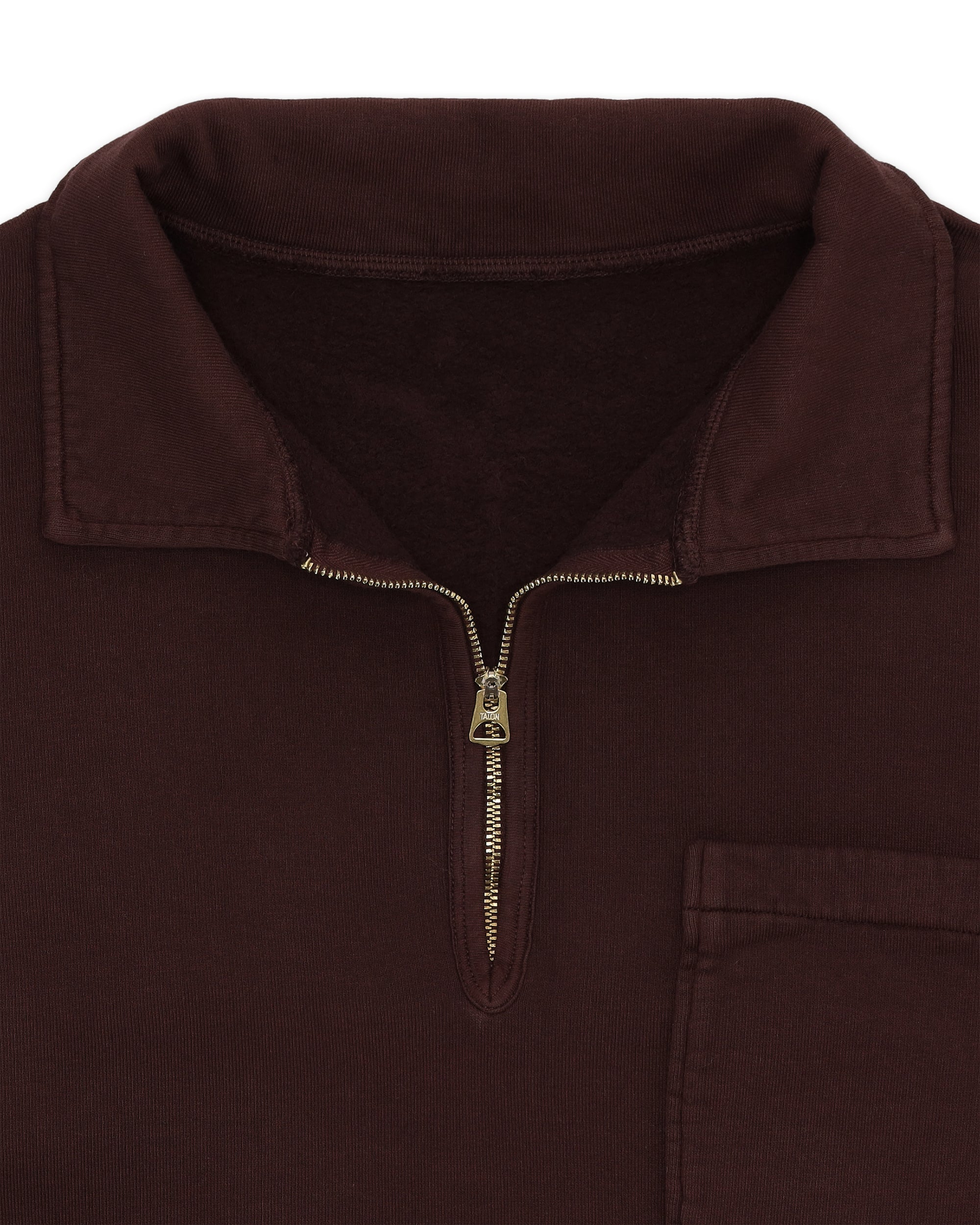 Yale Felpa In Cotone Felpato Con Colletto E Zip