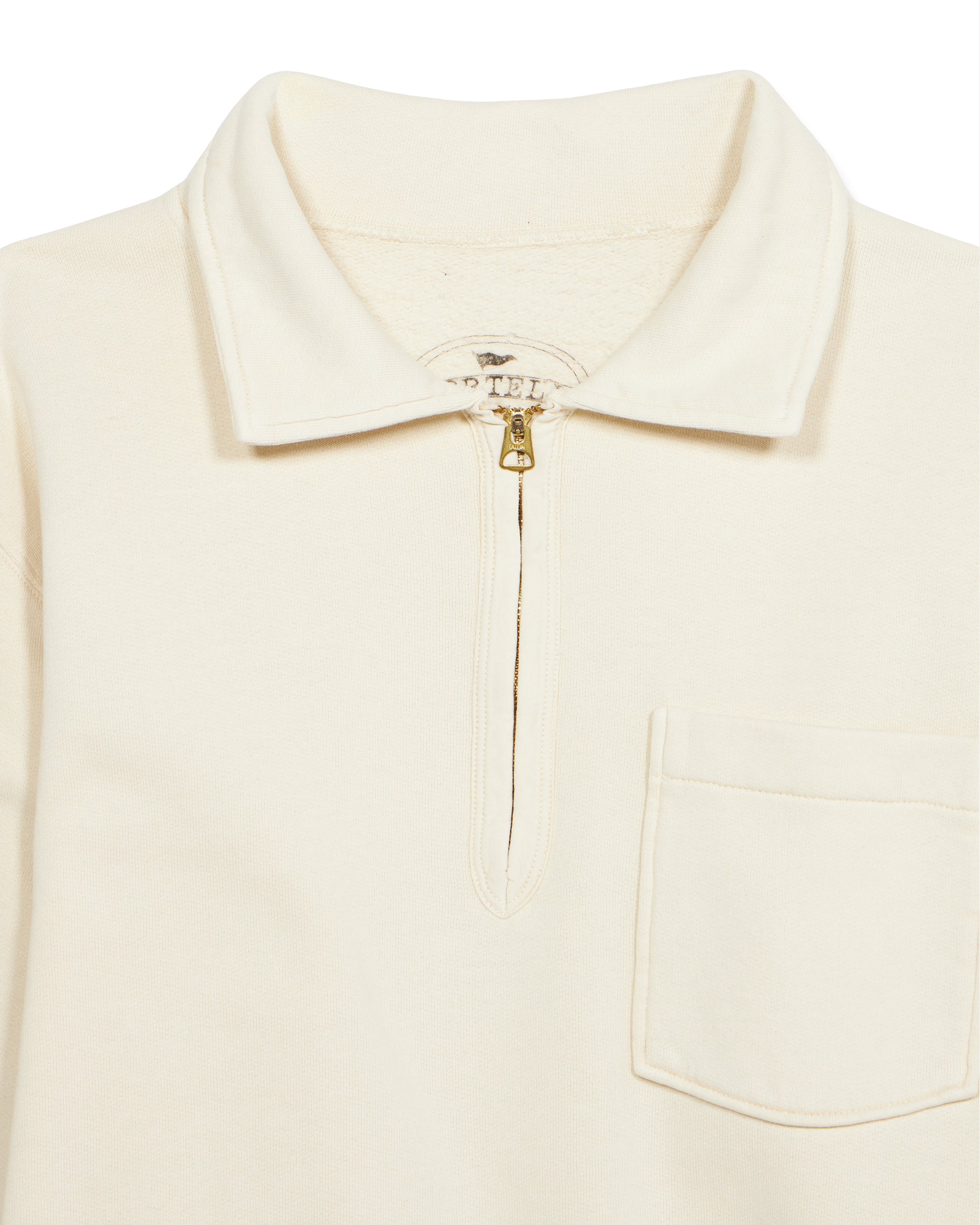 Yale Felpa In Cotone Felpato Con Colletto E Zip