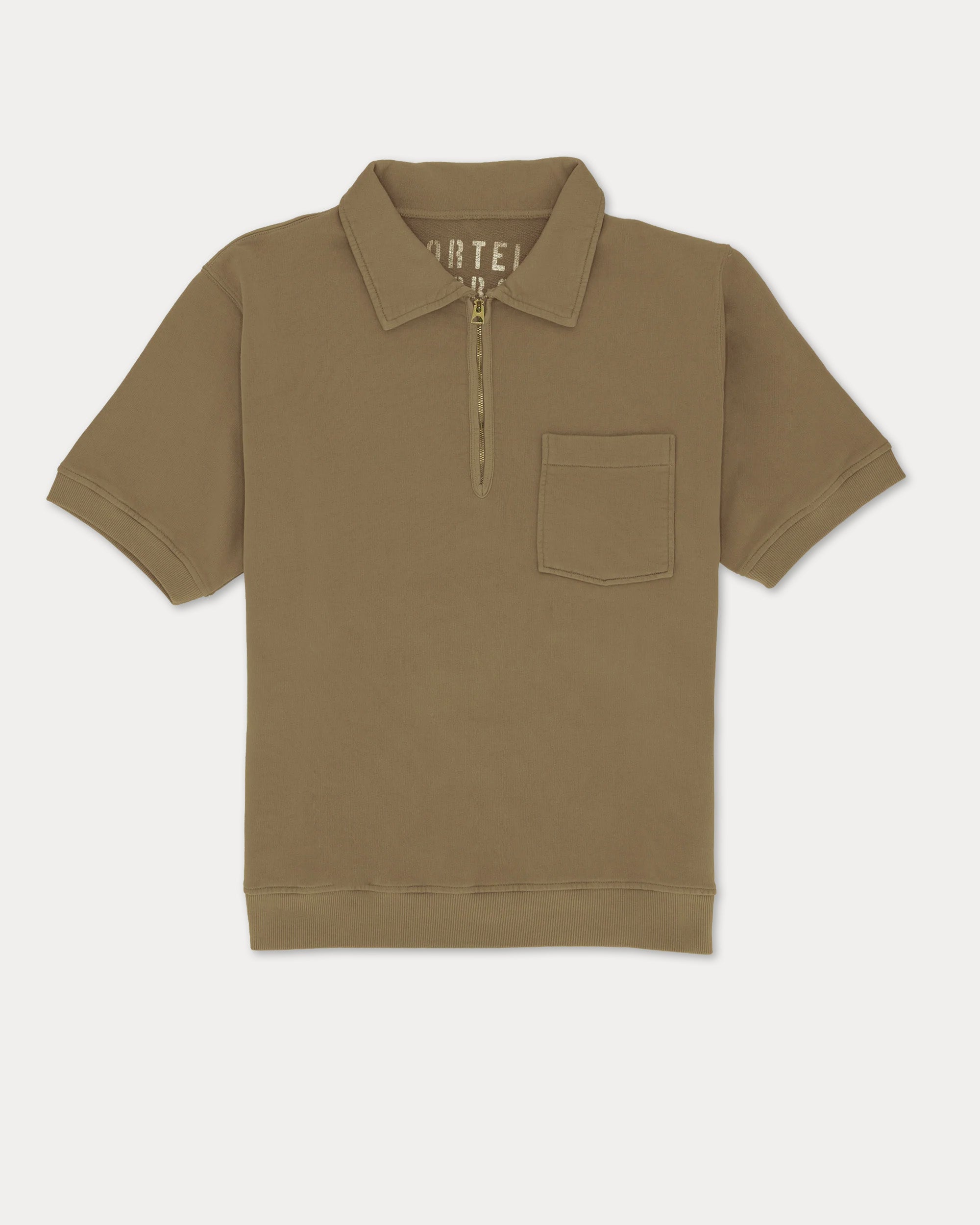 Yalepm Polo In Jersey Garzato Con Zip a Maniche Corte