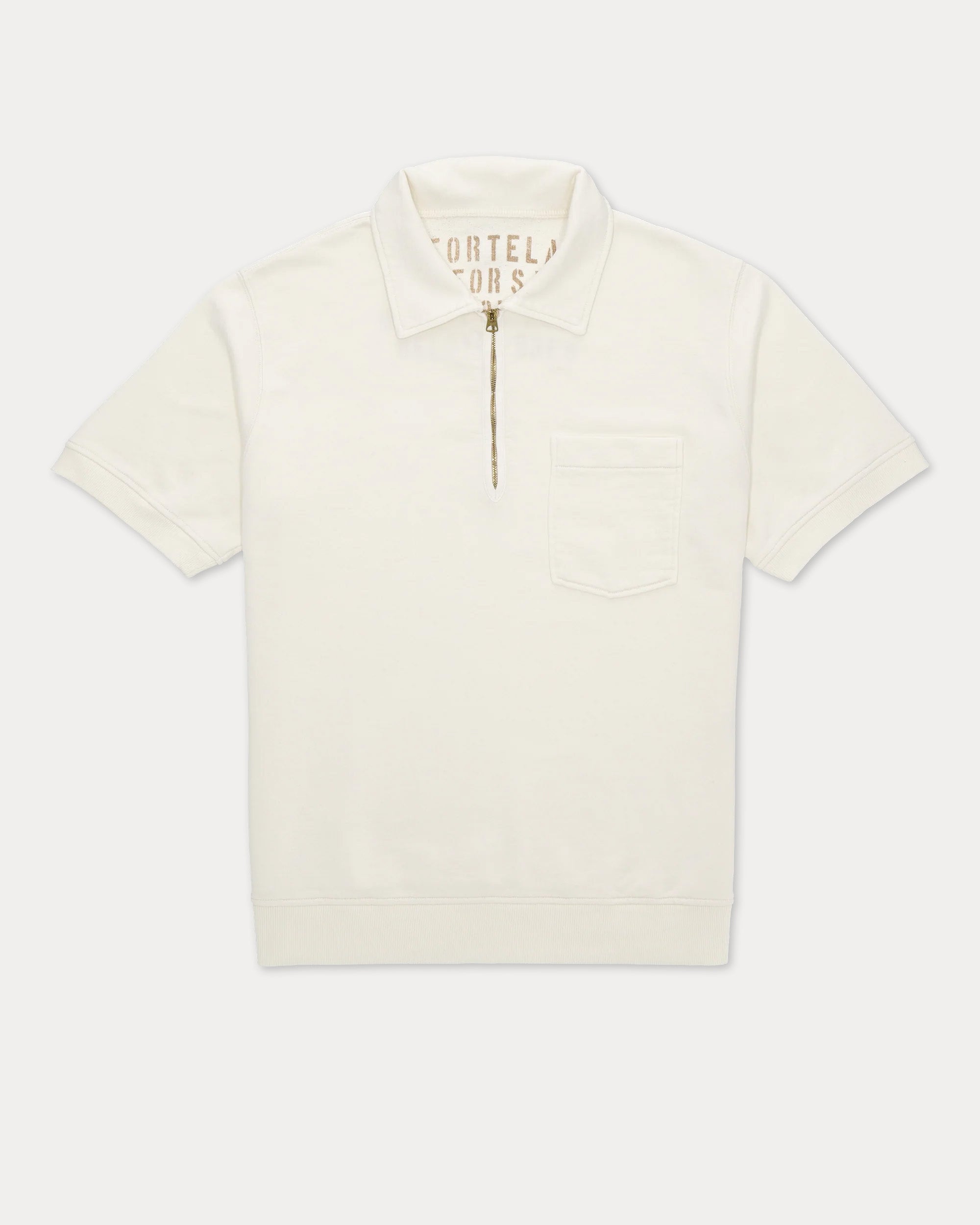 Yalepm Polo In Jersey Garzato Con Zip a Maniche Corte