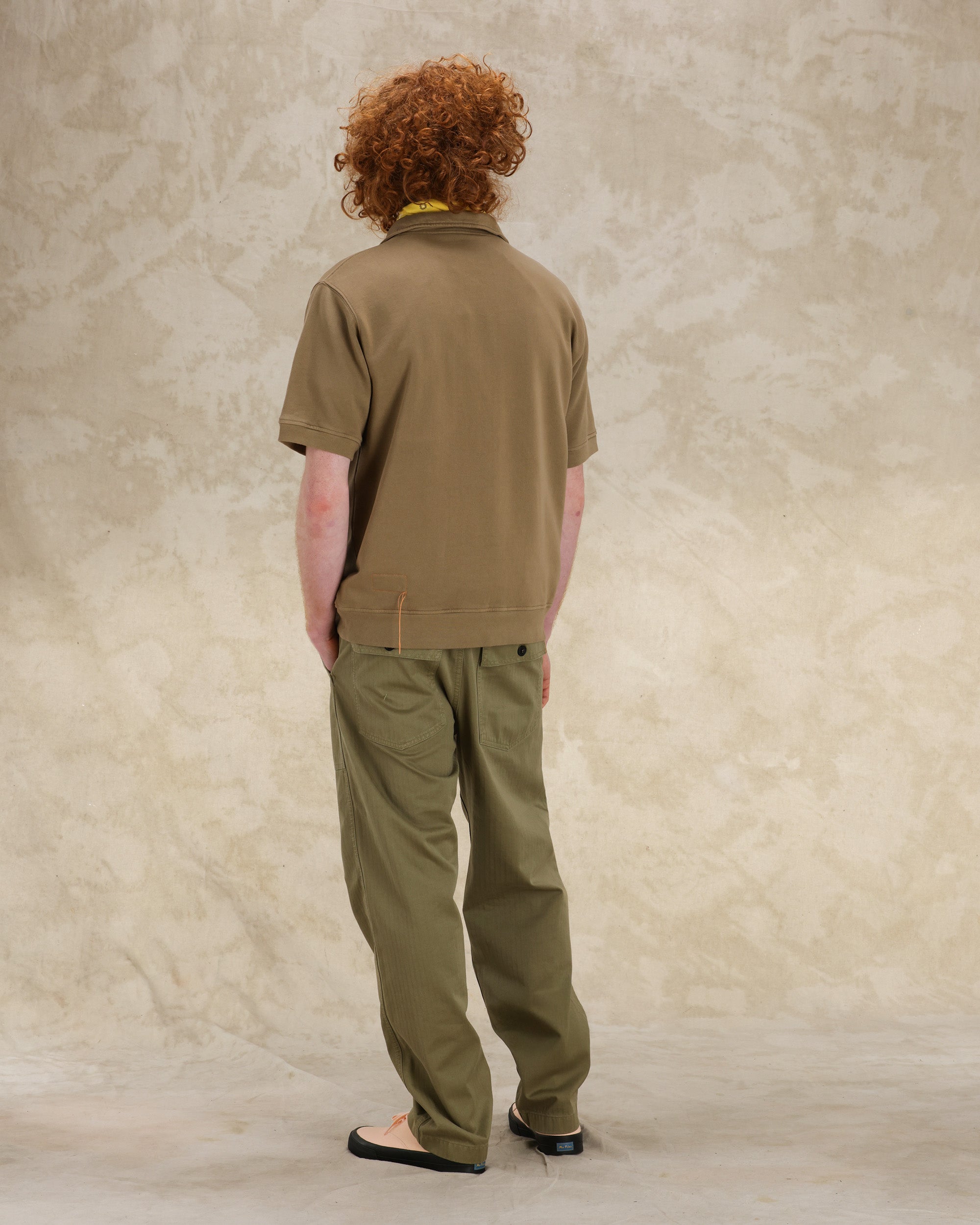 Yalepm Polo In Jersey Garzato Con Zip a Maniche Corte