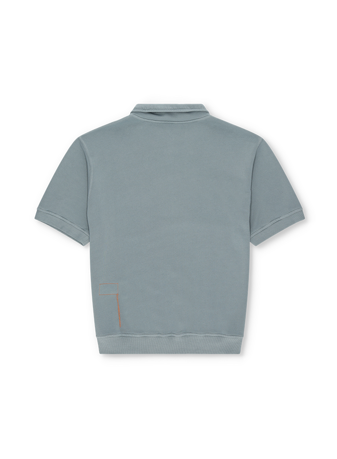 Yalepm Polo In Jersey Garzato Con Zip a Maniche Corte