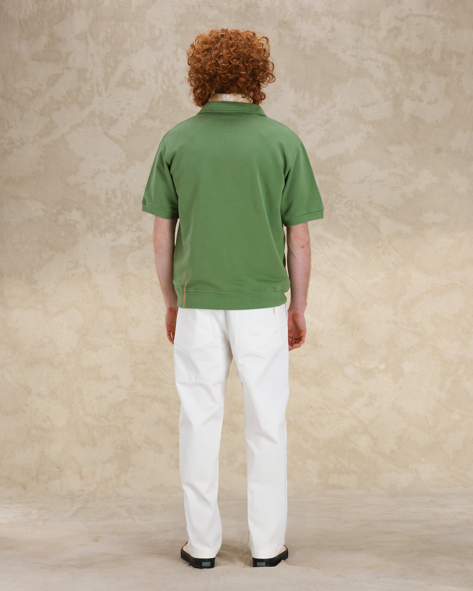 Yalepm Polo In Jersey Garzato Con Zip a Maniche Corte