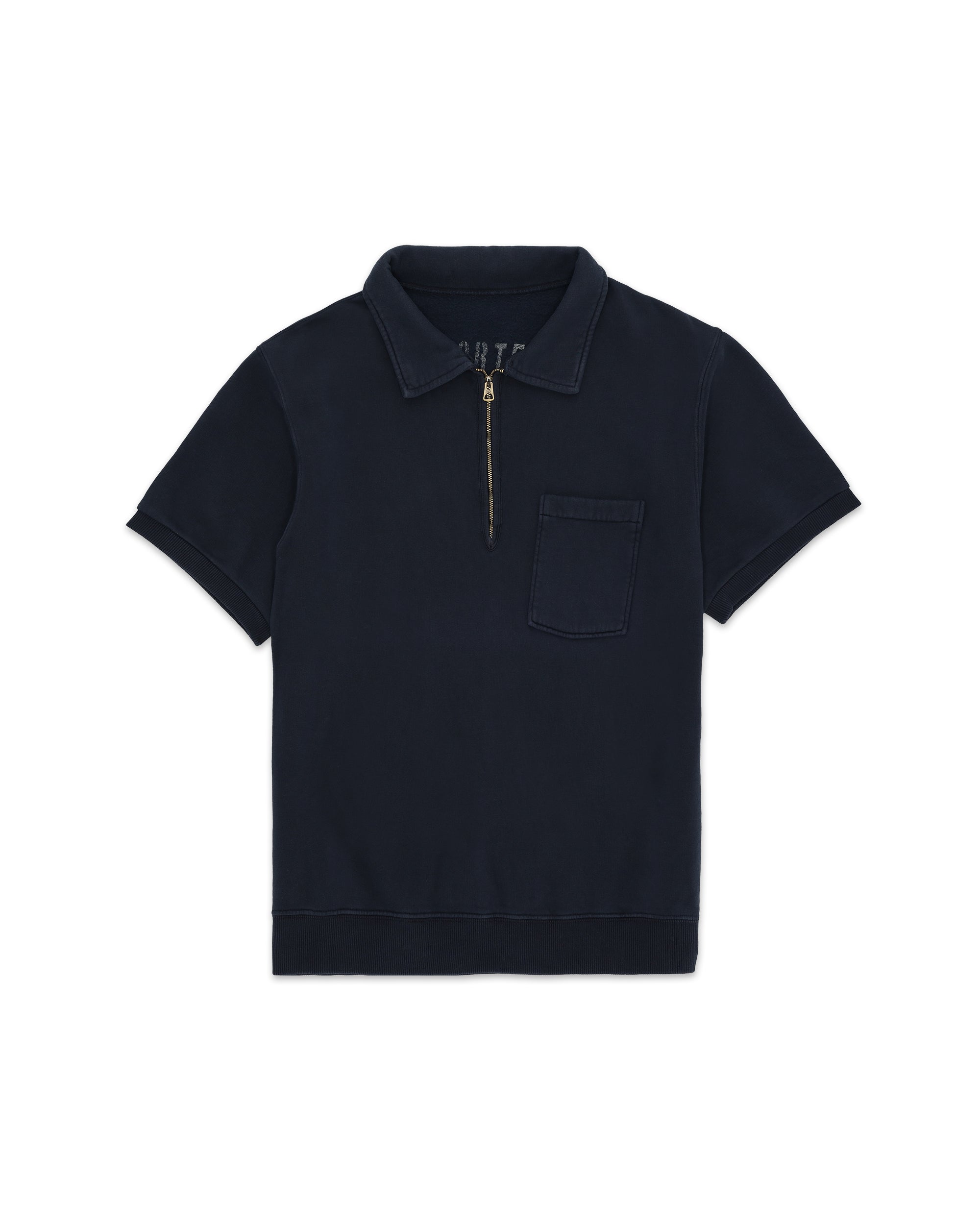 Yalepm Polo In Jersey Felpato Con Zip a Maniche Corte