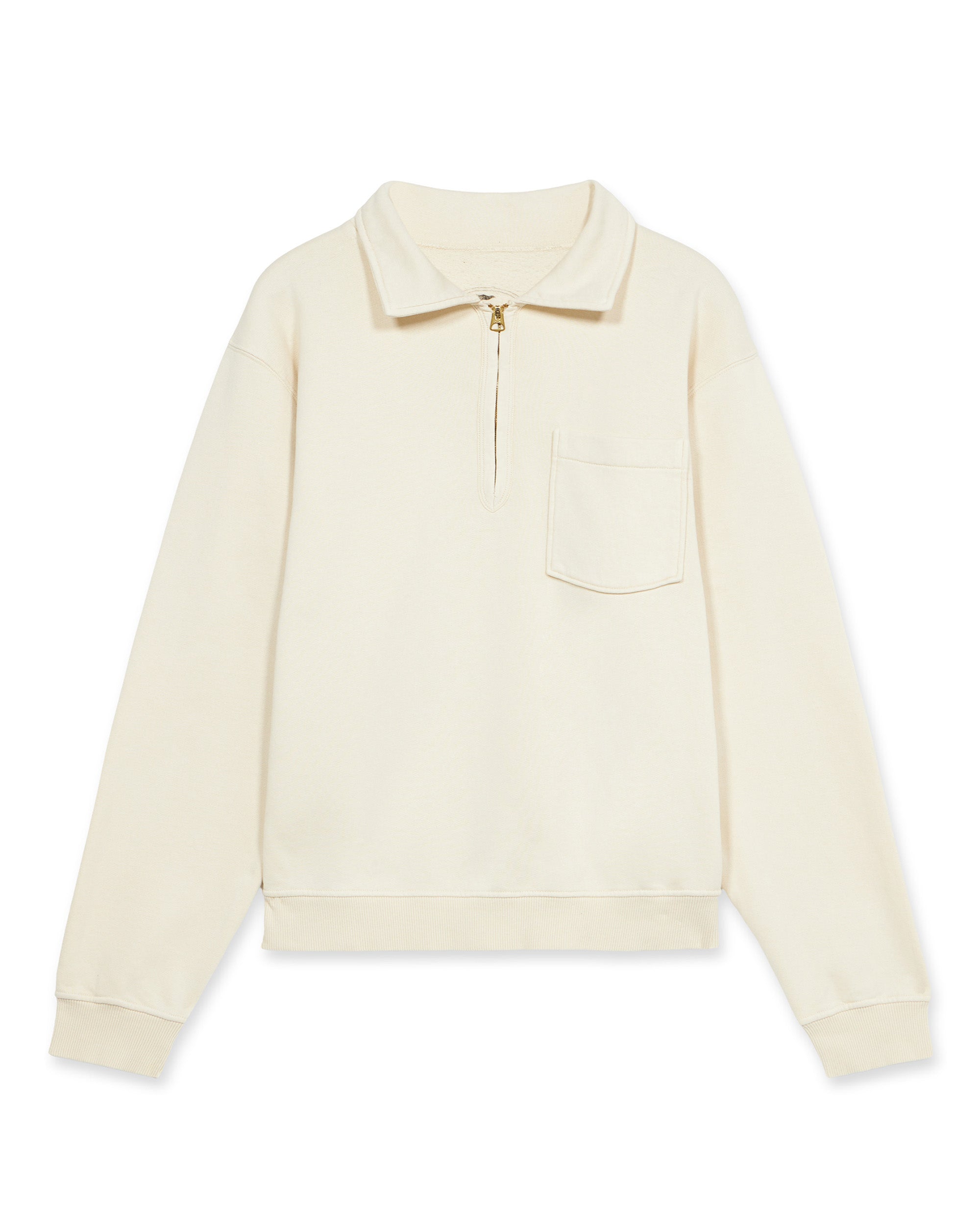 Yale Felpa In Cotone Felpato Con Colletto E Zip