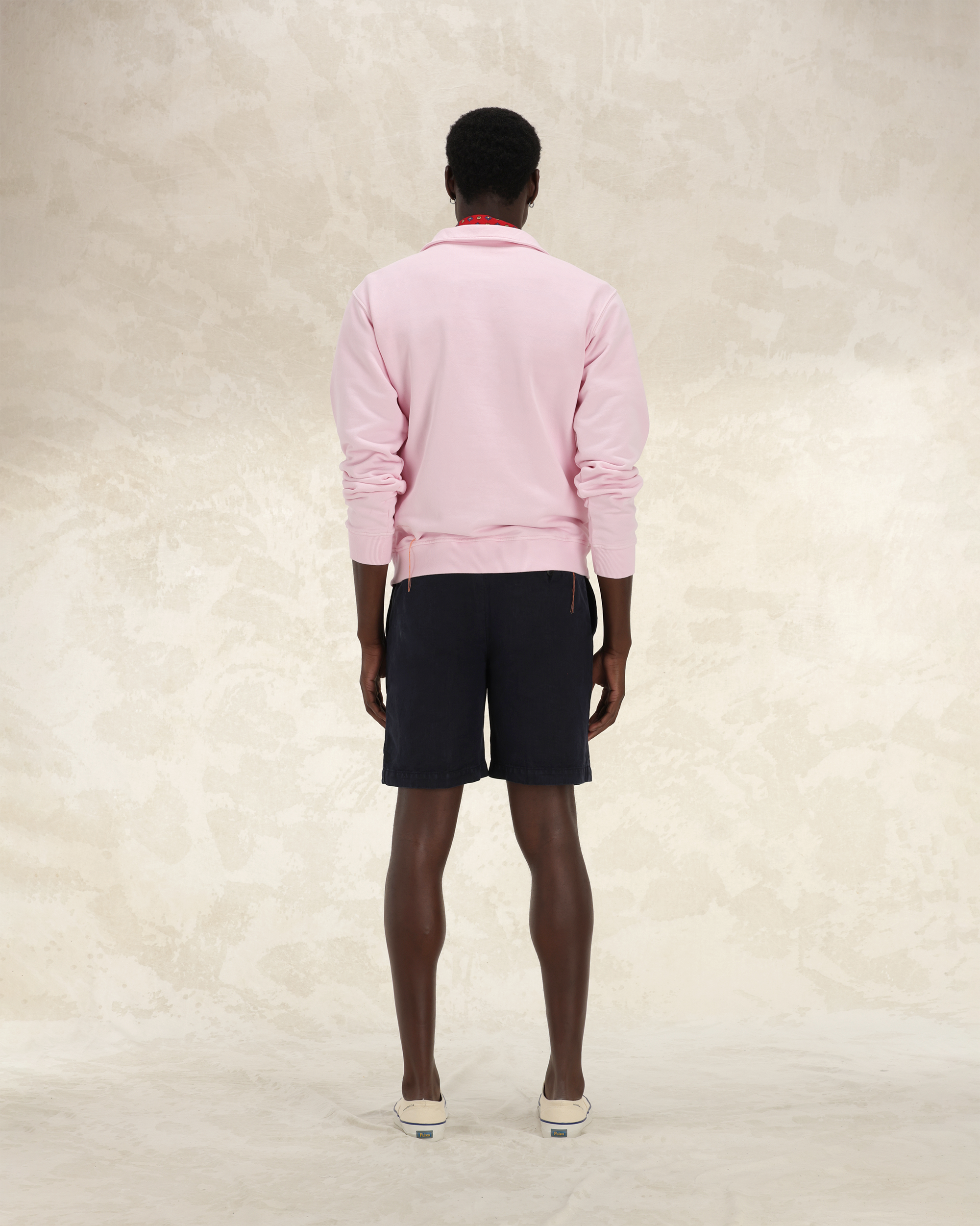 Yale Brushed Jersey Quarter Zip Collared Sweatshirt