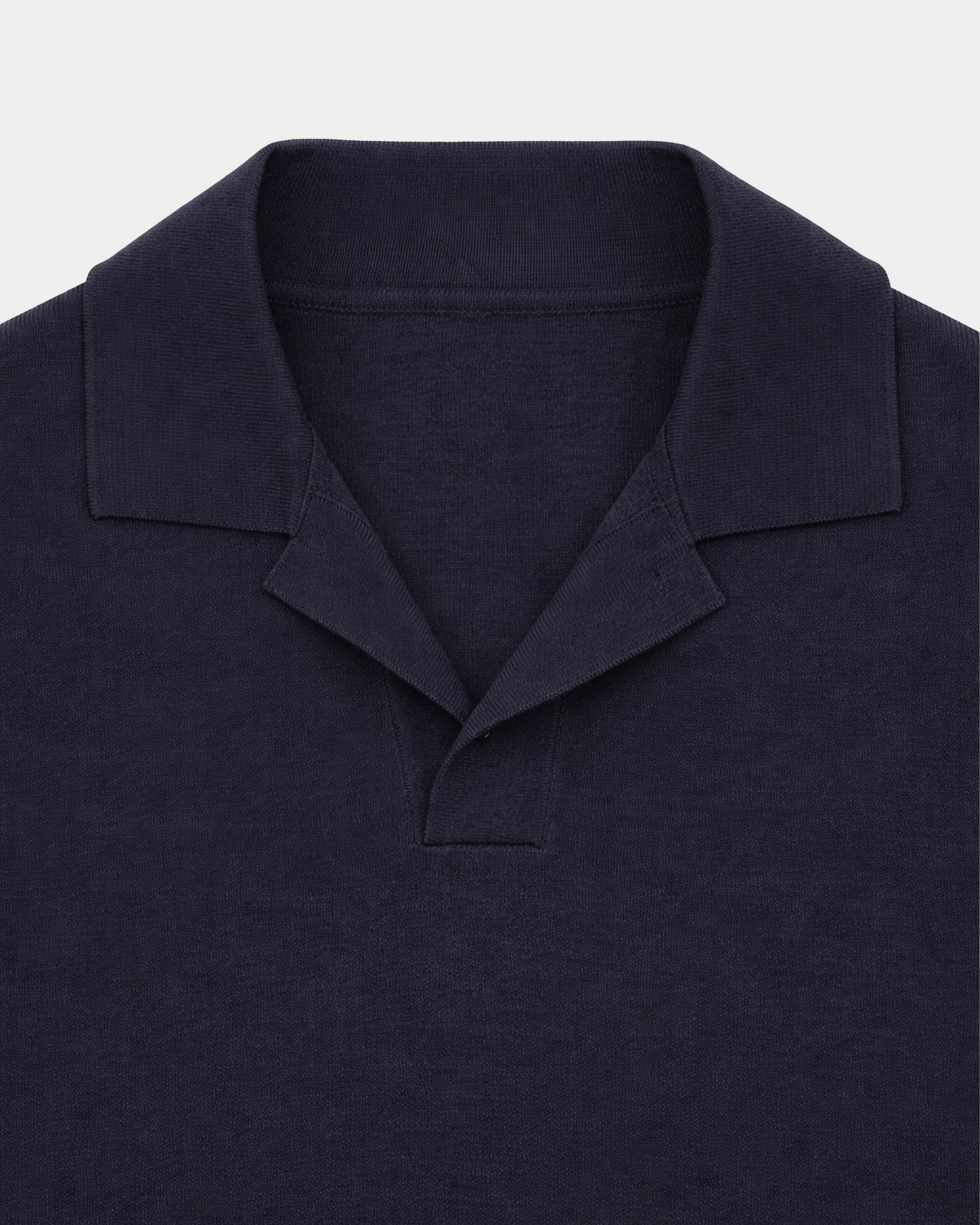 Adrien Cotton Knit V-Neck Polo