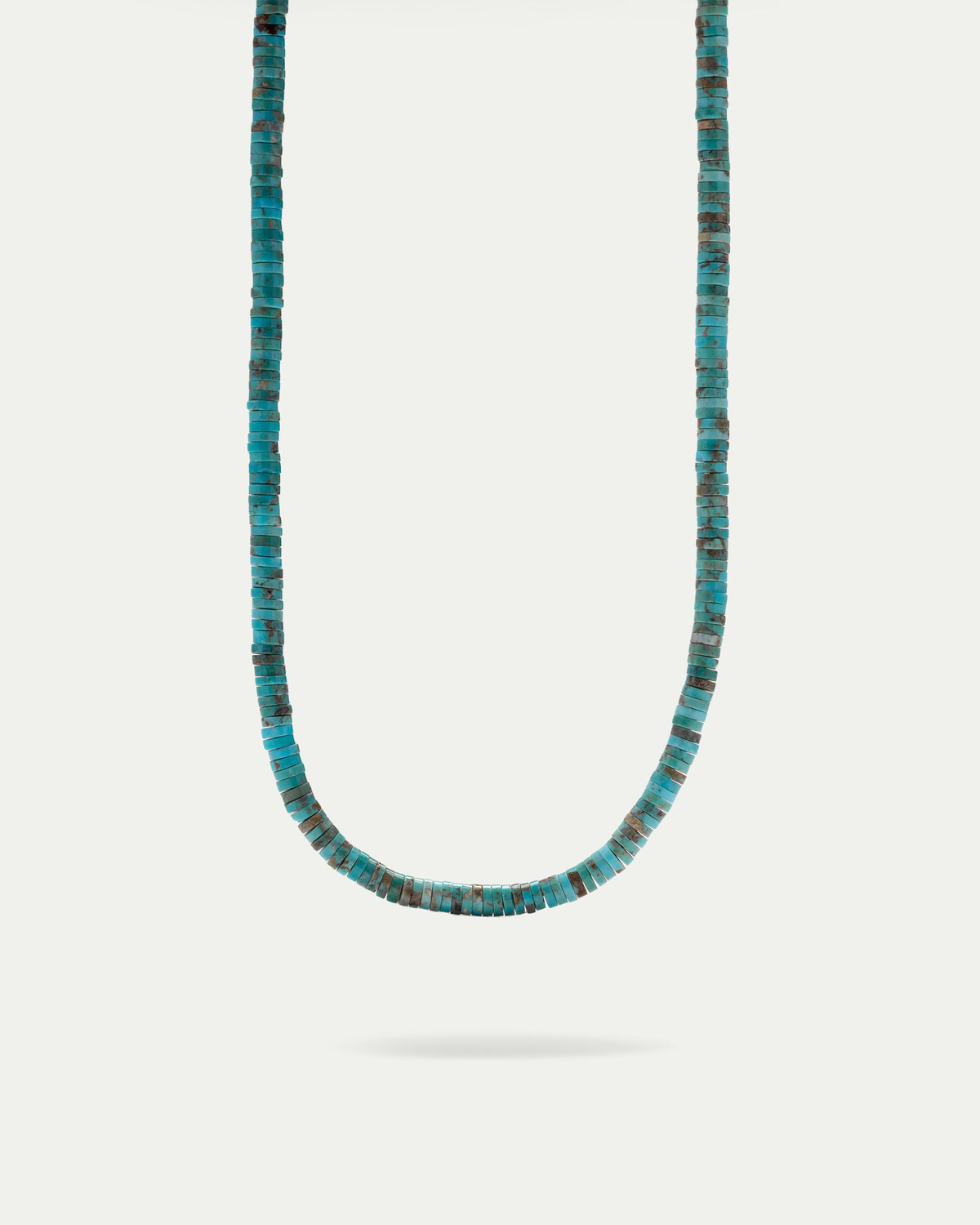 Collana media di Perline in Turchese Naturale - 20cm