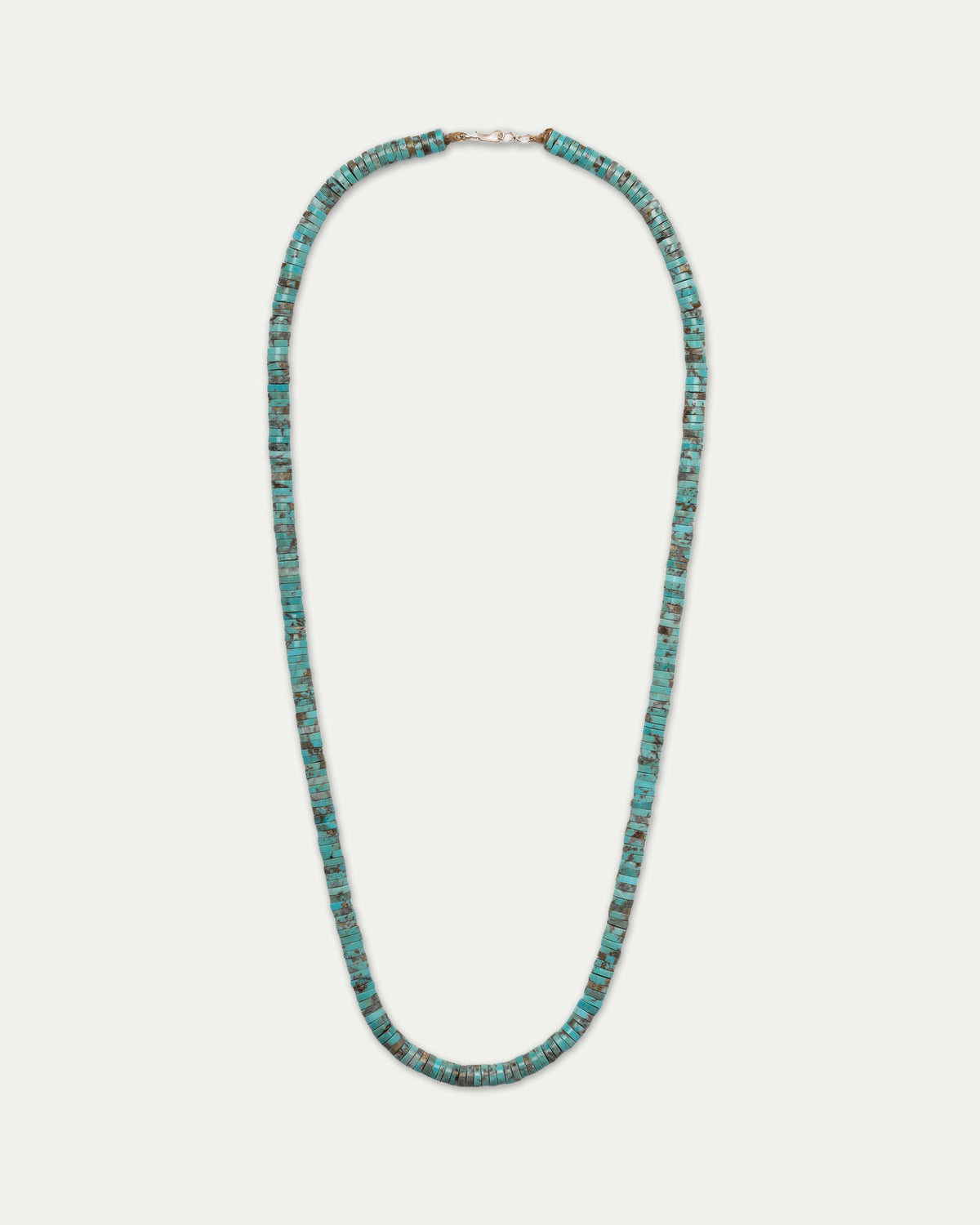 Collana media di Perline in Turchese Naturale - 20cm