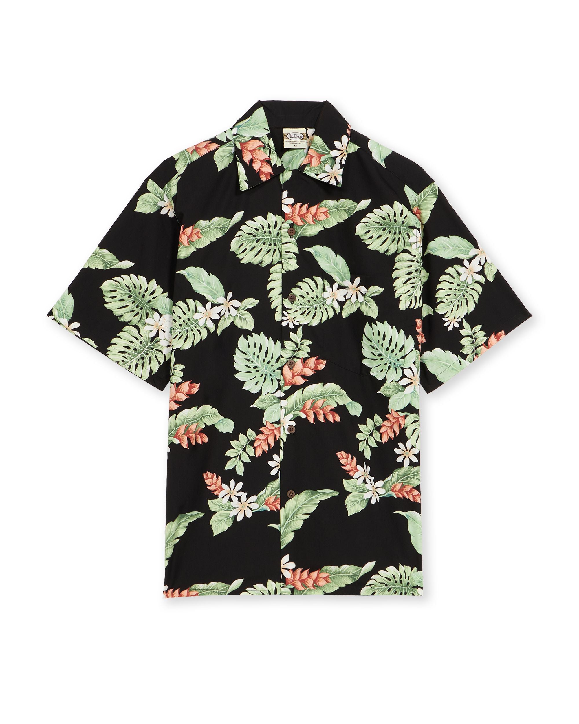 Garden Camicia Con Stampa in Cotone a Maniche Corte