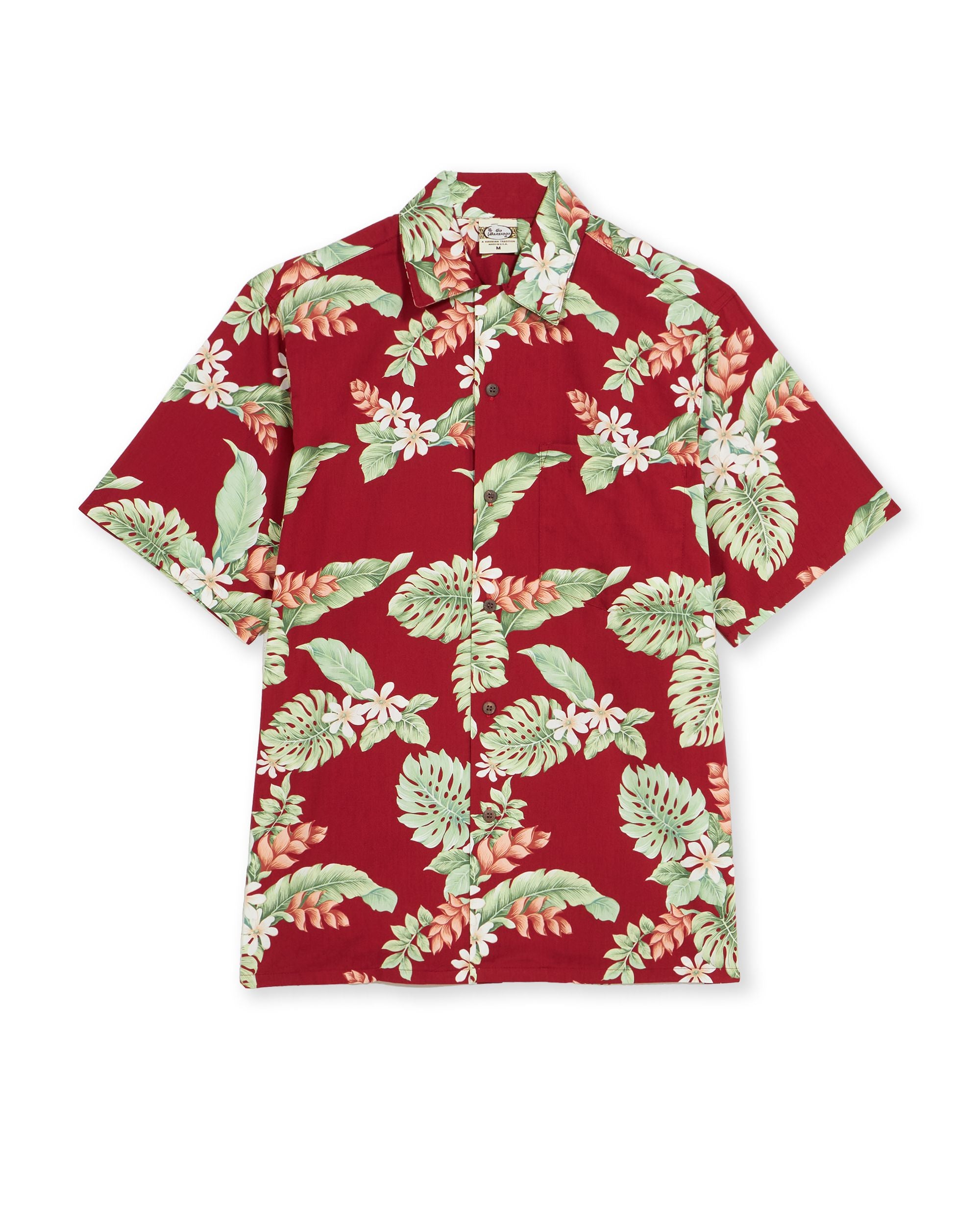 Garden Camicia Con Stampa in Cotone a Maniche Corte