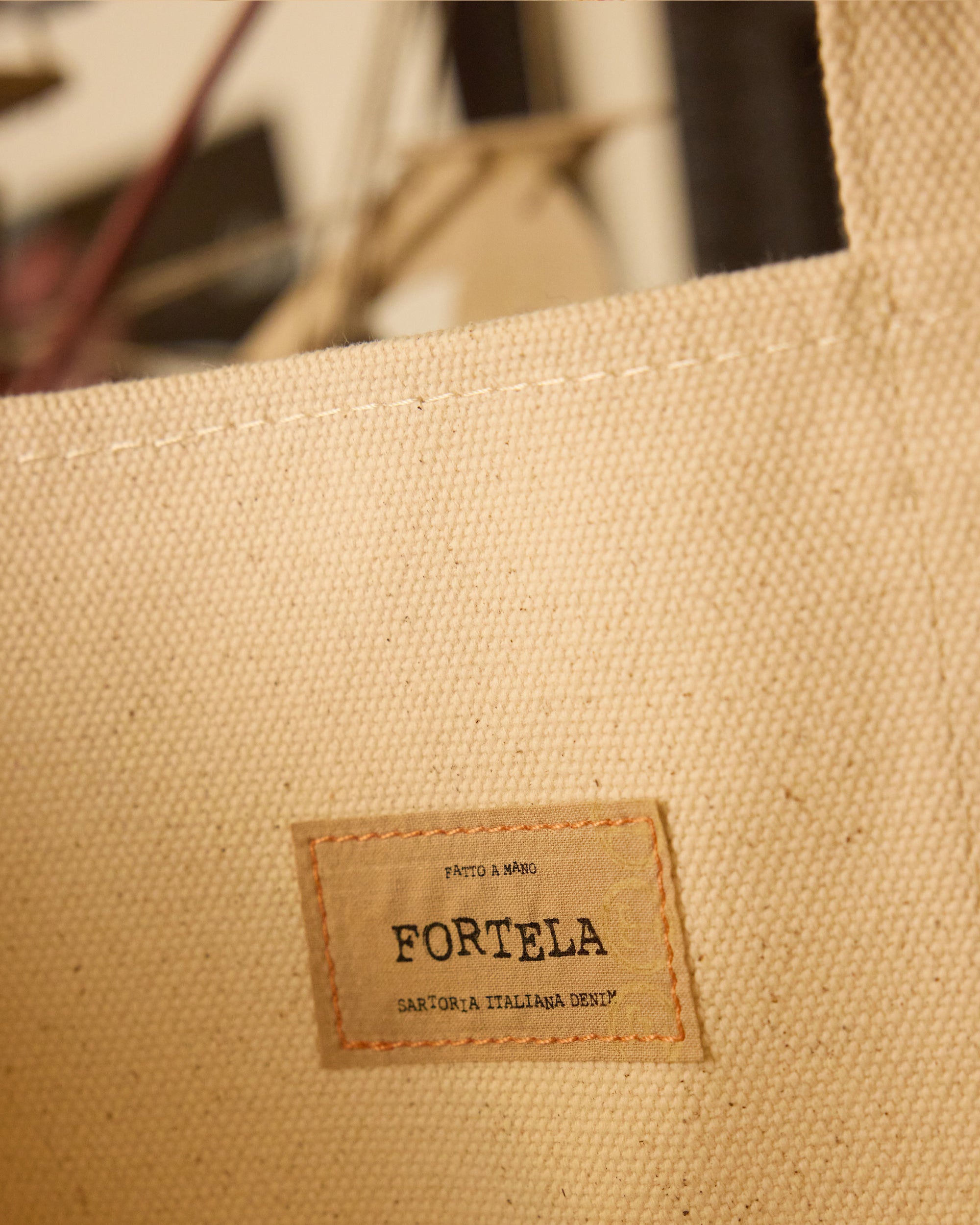 Hamptonbag Borsa in Canvas Ecrù