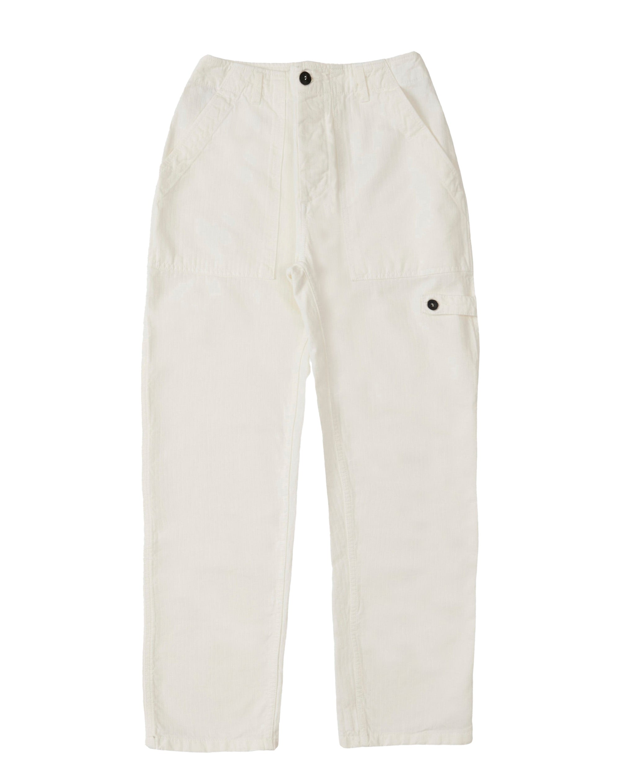 Jerryt Pantaloni Fatigue In Herringbone Di Cotone