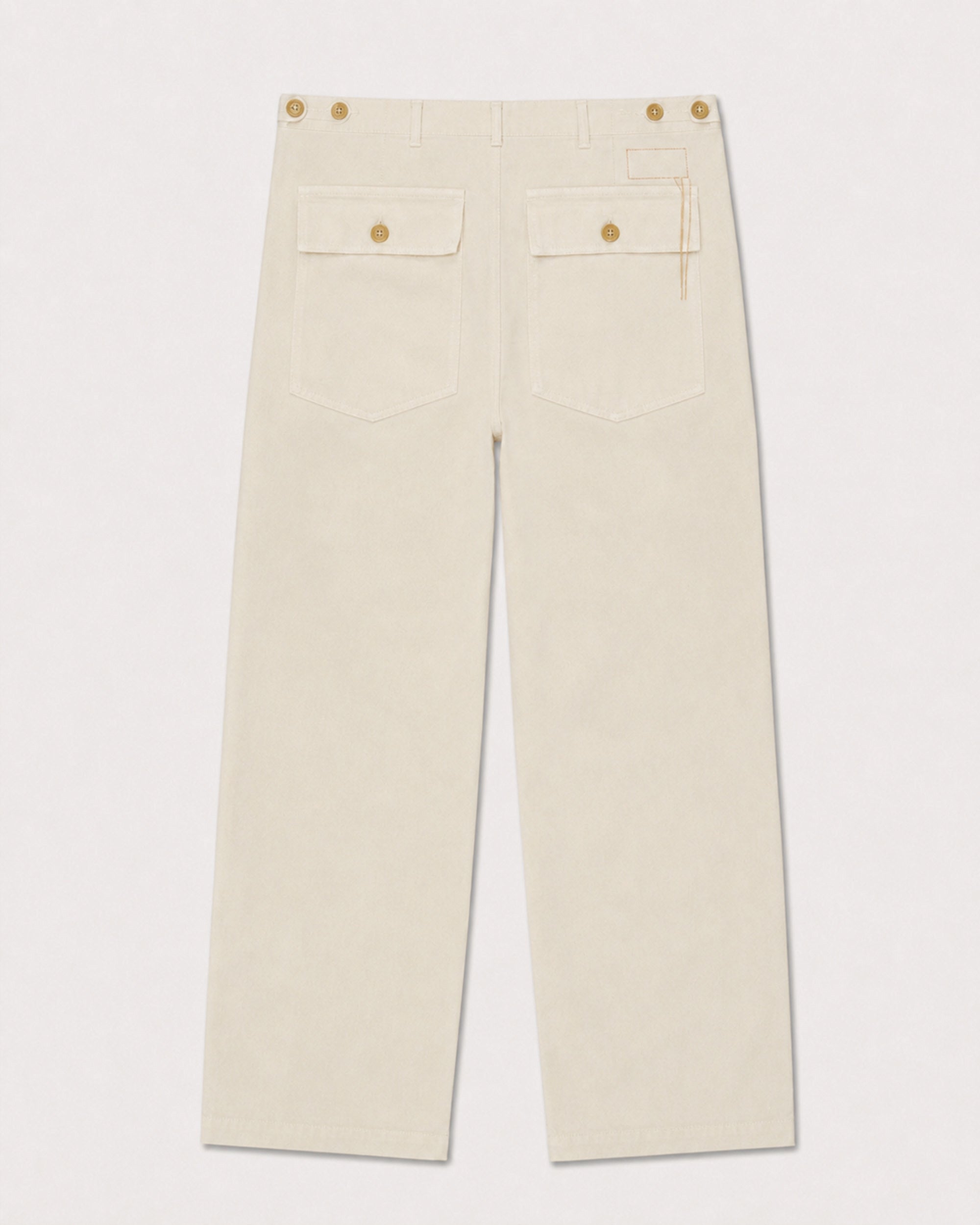 Laos Pantaloni Fatigue In Herringbone di Cotone