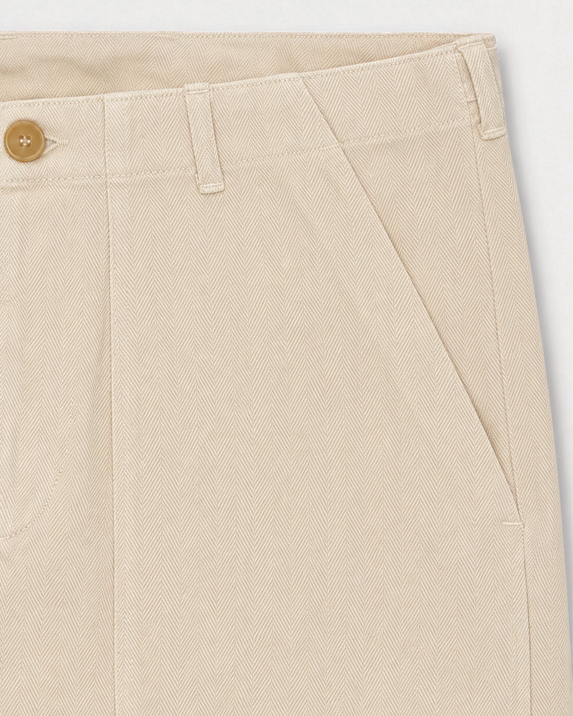 Laos Pantaloni Fatigue In Herringbone di Cotone