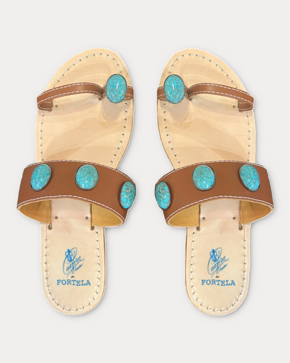 Veruska Sandals With Turquoise